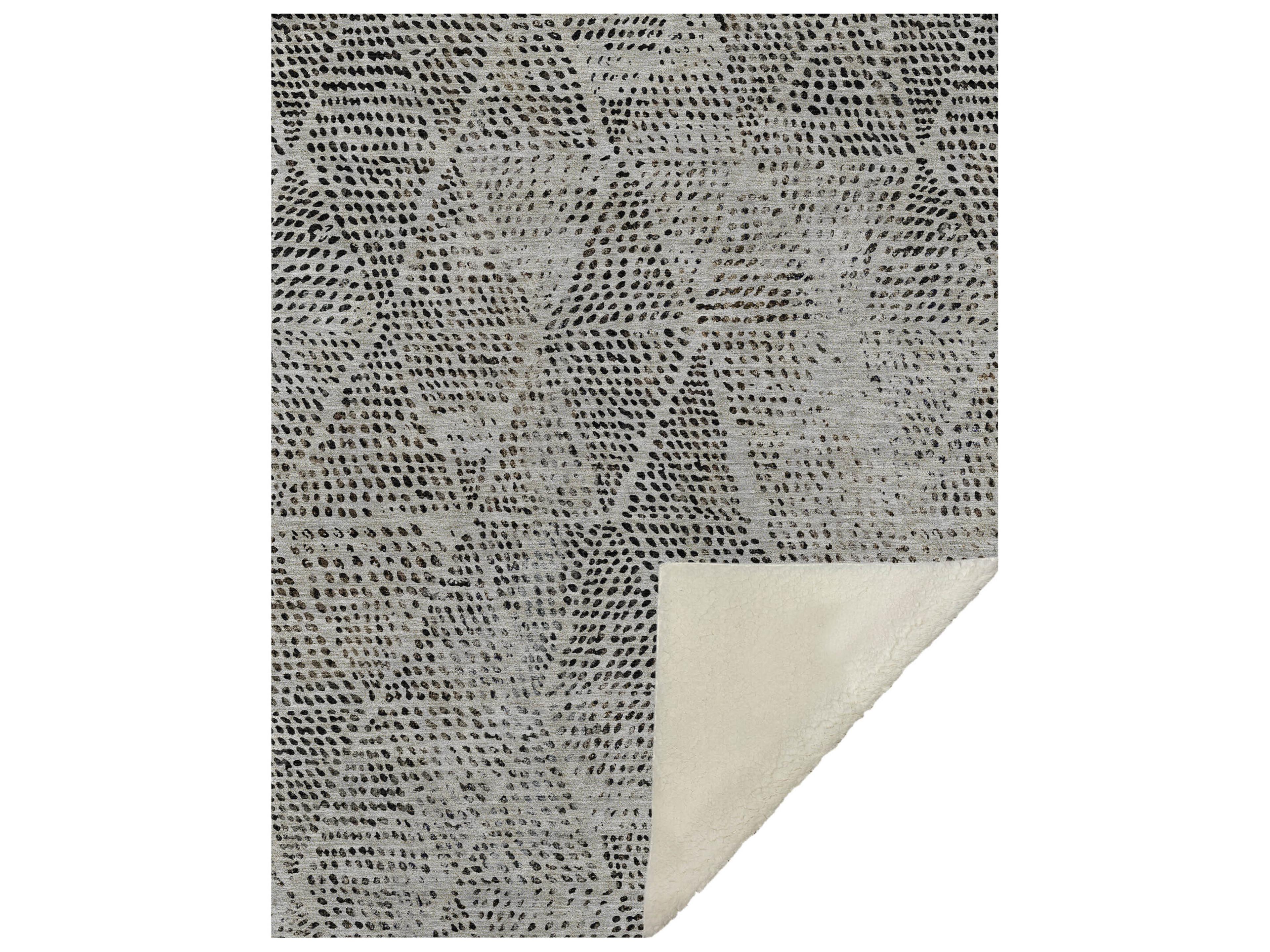 Dalyn Sherpa Gray Polyester Throw