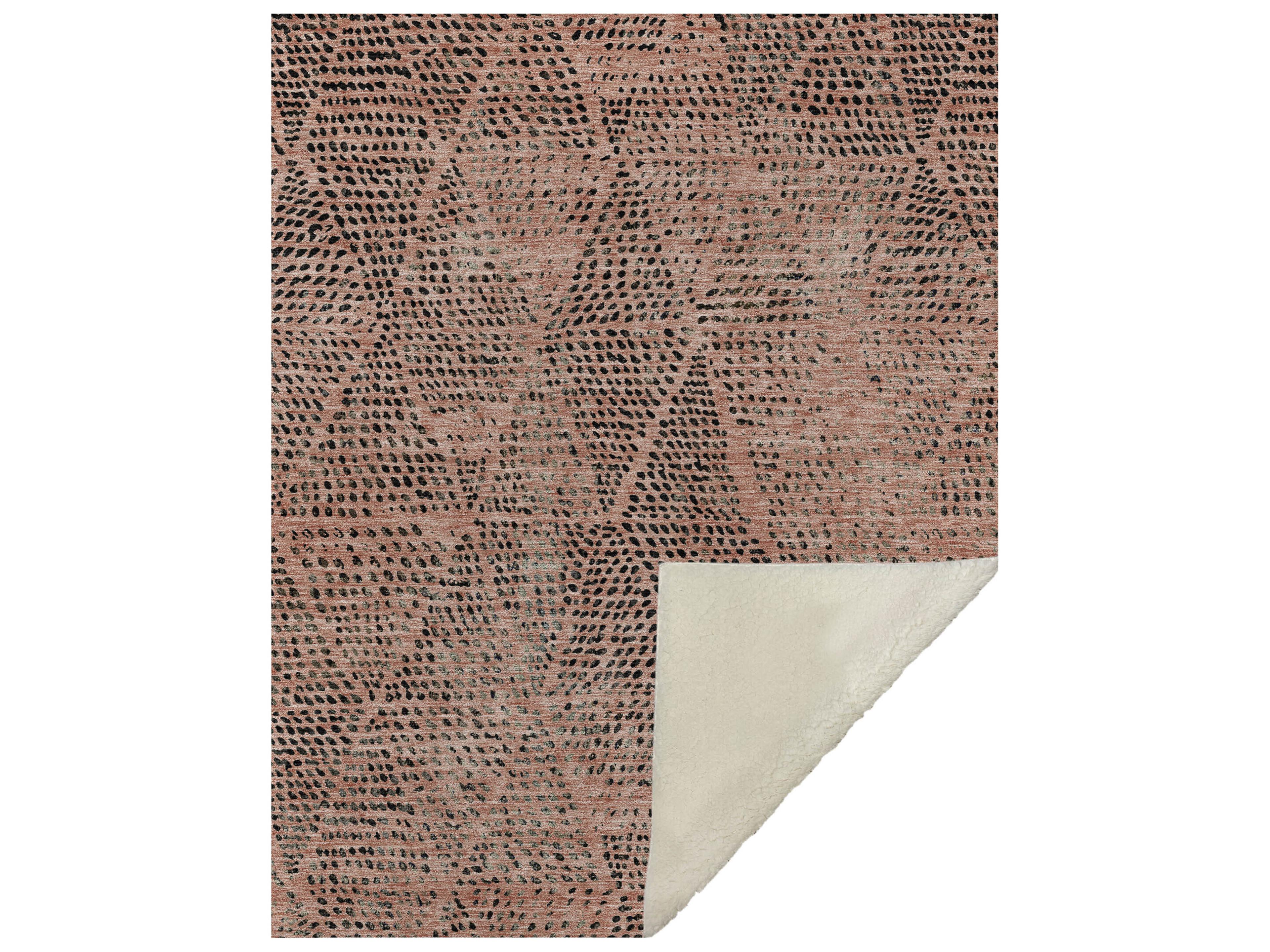 Dalyn Sherpa Orange Polyester Throw