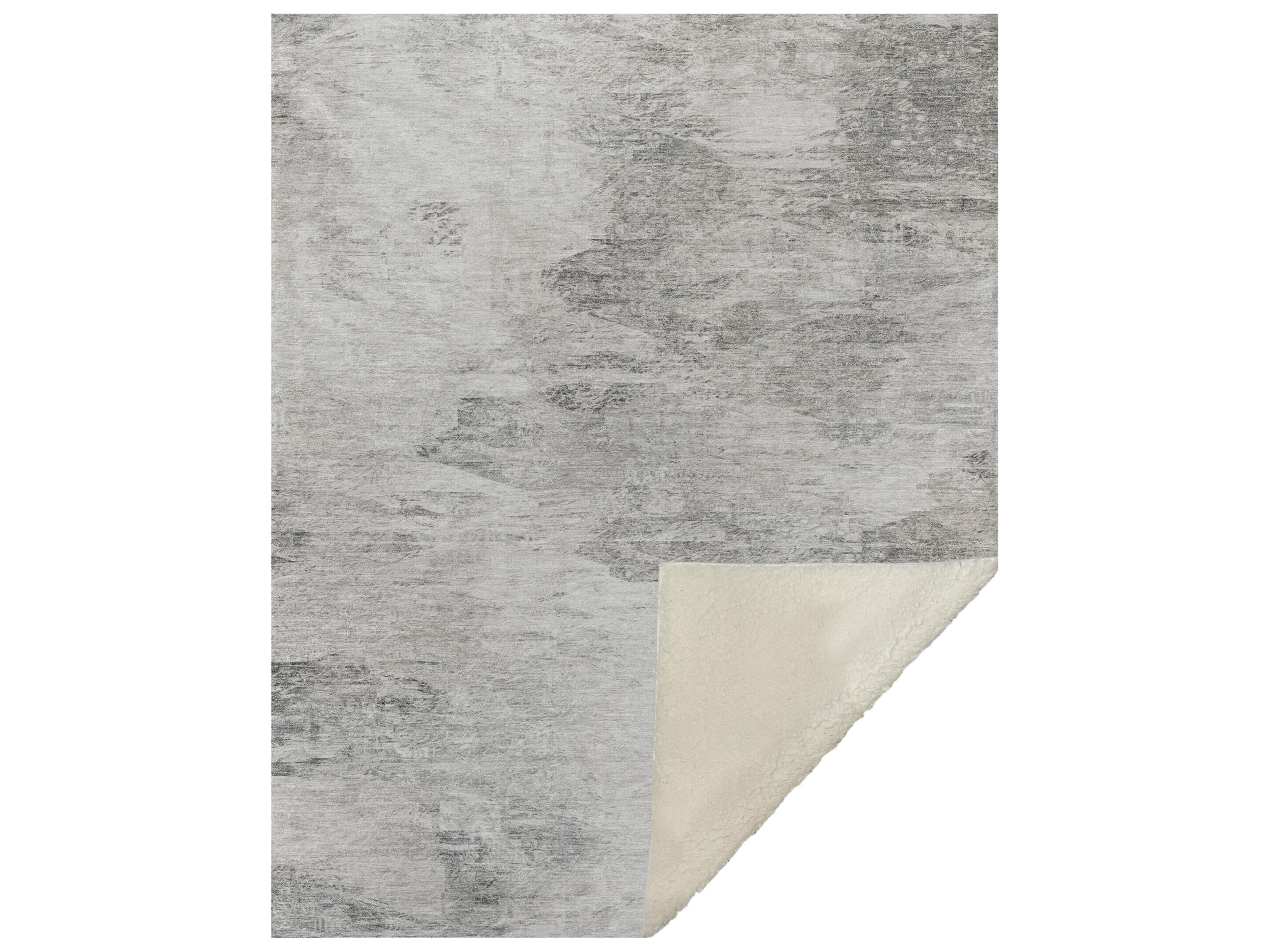 Dalyn Sherpa Gray Polyester Throw