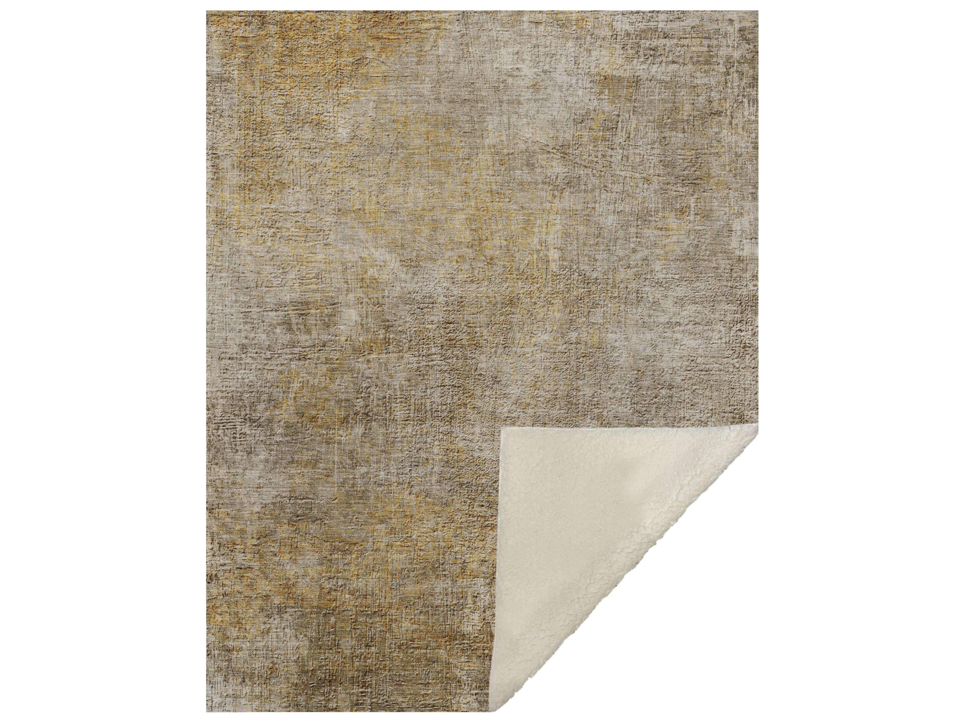 Dalyn Sherpa Brown Polyester Throw