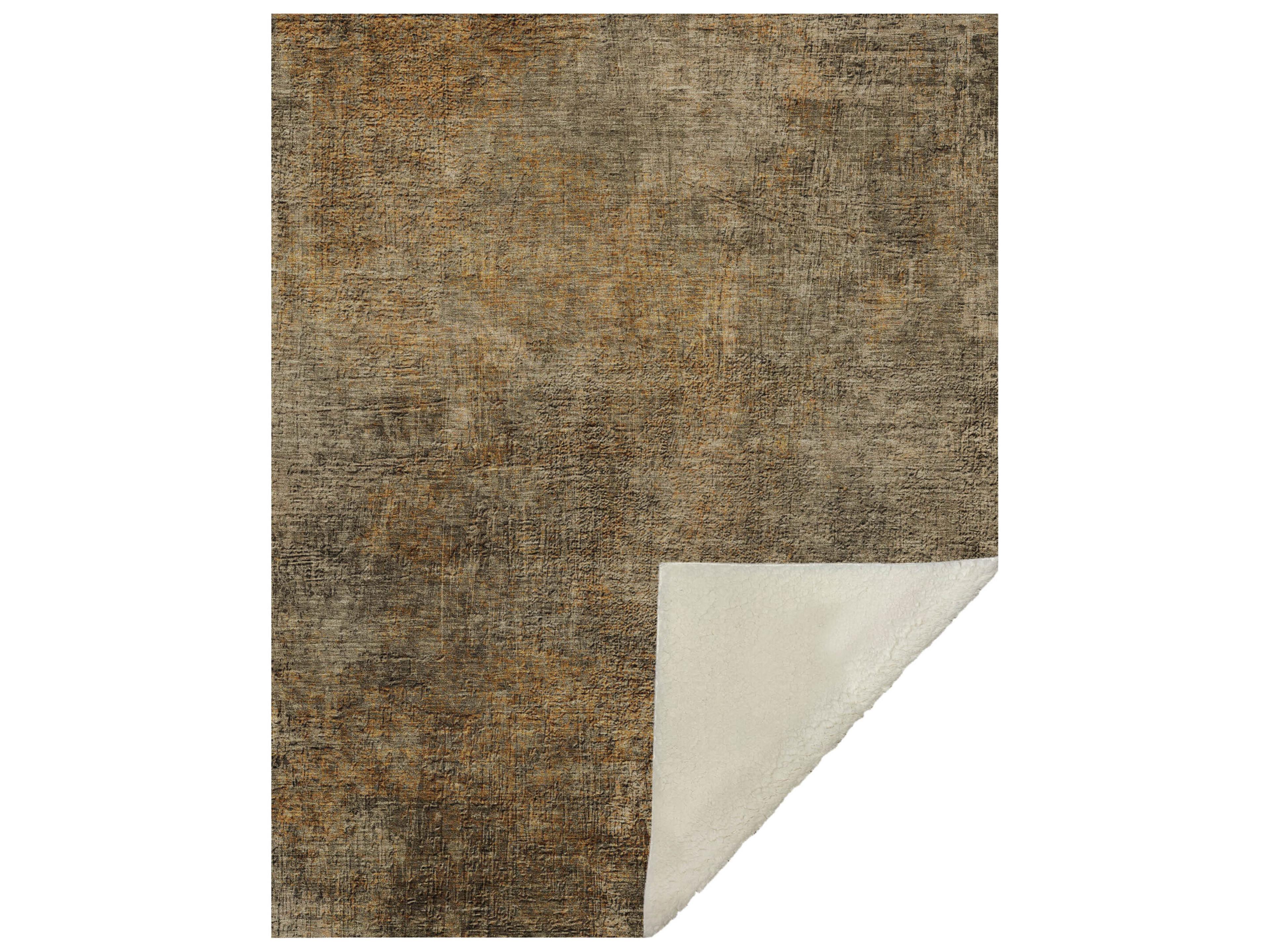 Dalyn Sherpa Brown Polyester Throw