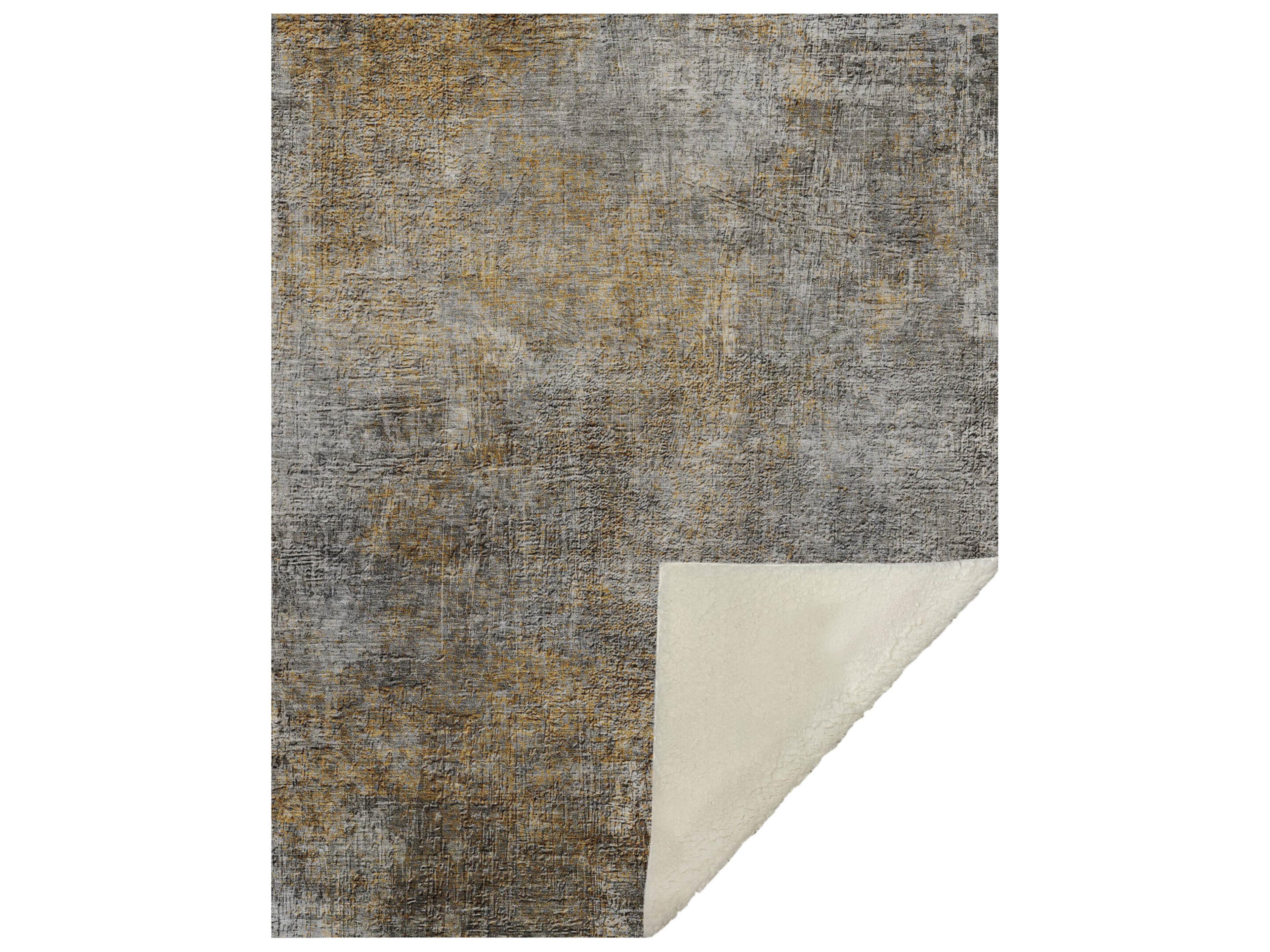 Dalyn Sherpa Gray Polyester Throw