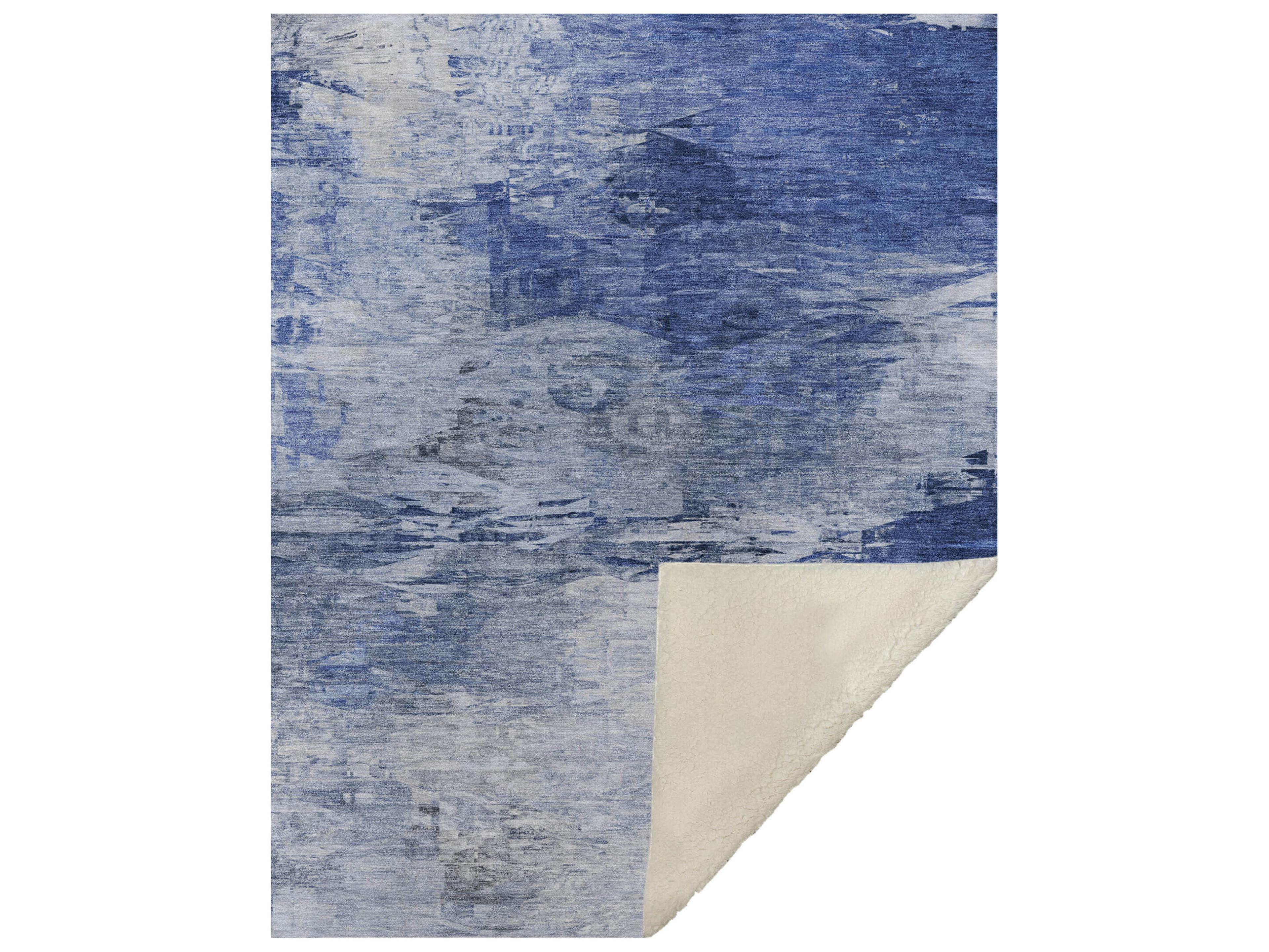 Dalyn Sherpa Blue Polyester Throw