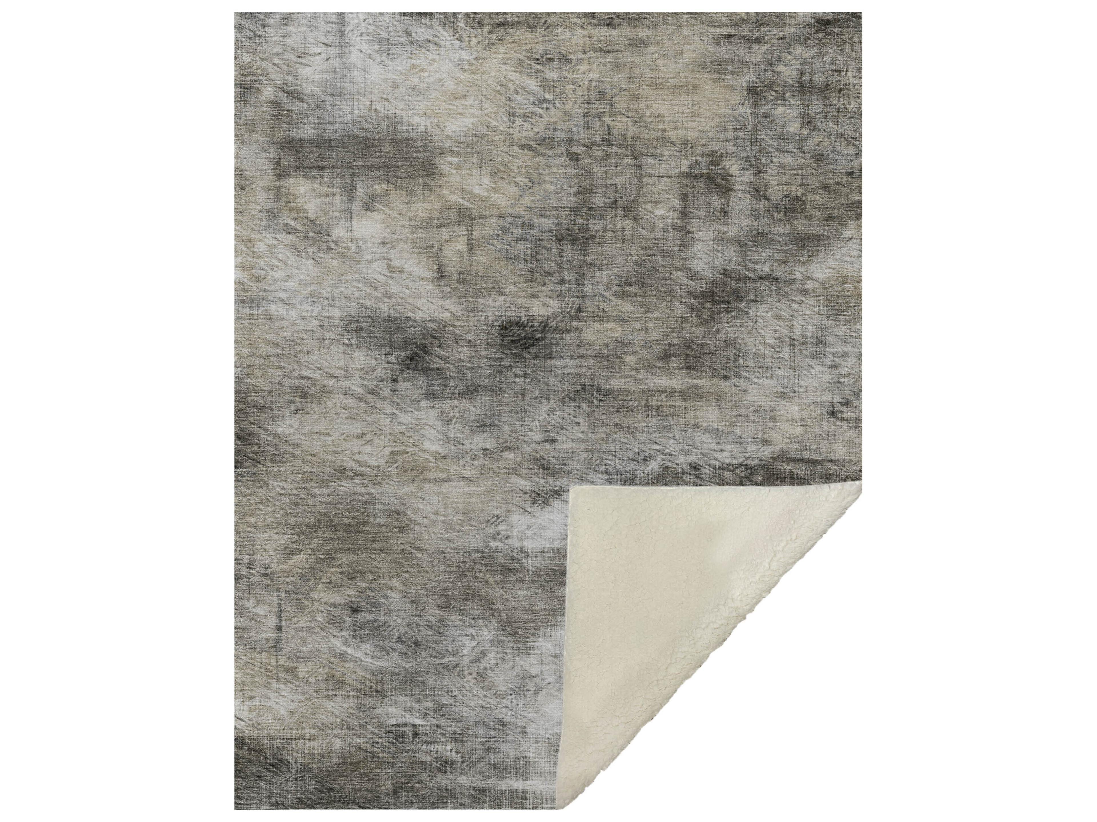 Dalyn Sherpa Brown Polyester Throw