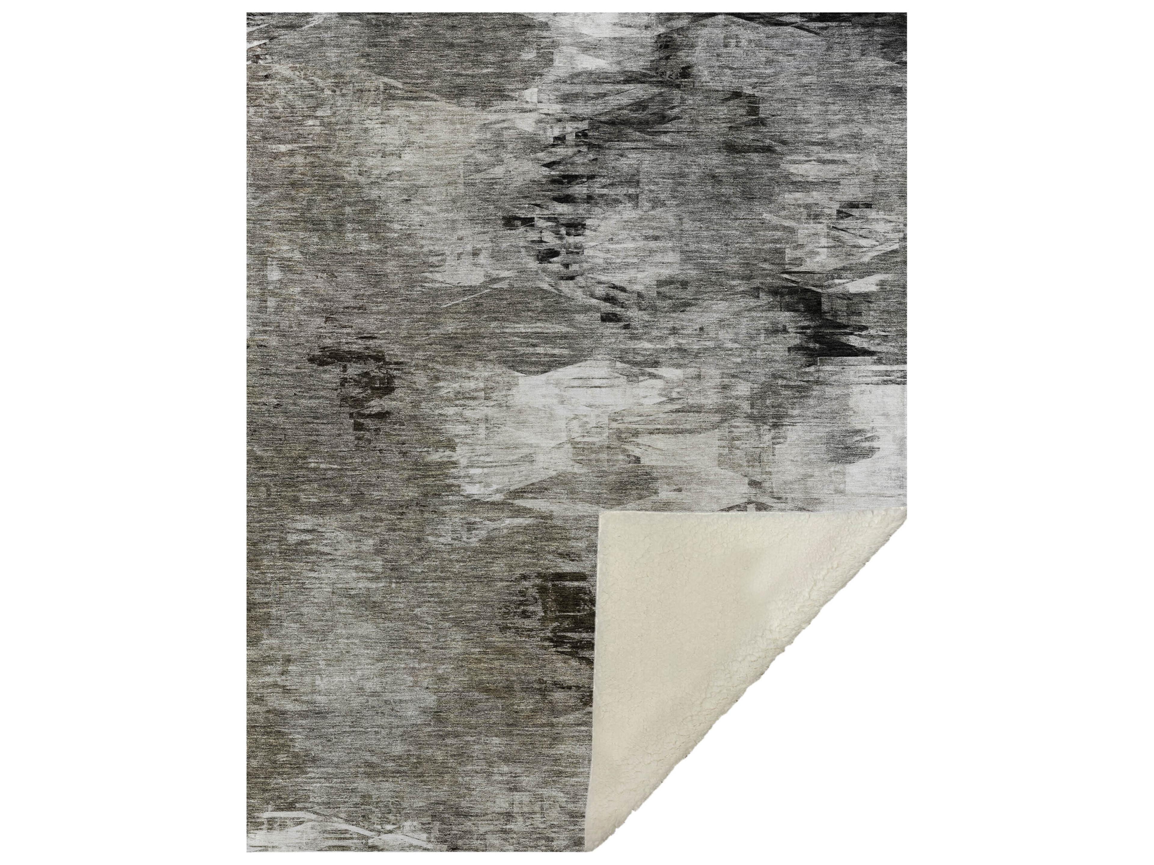 Dalyn Sherpa Brown Polyester Throw