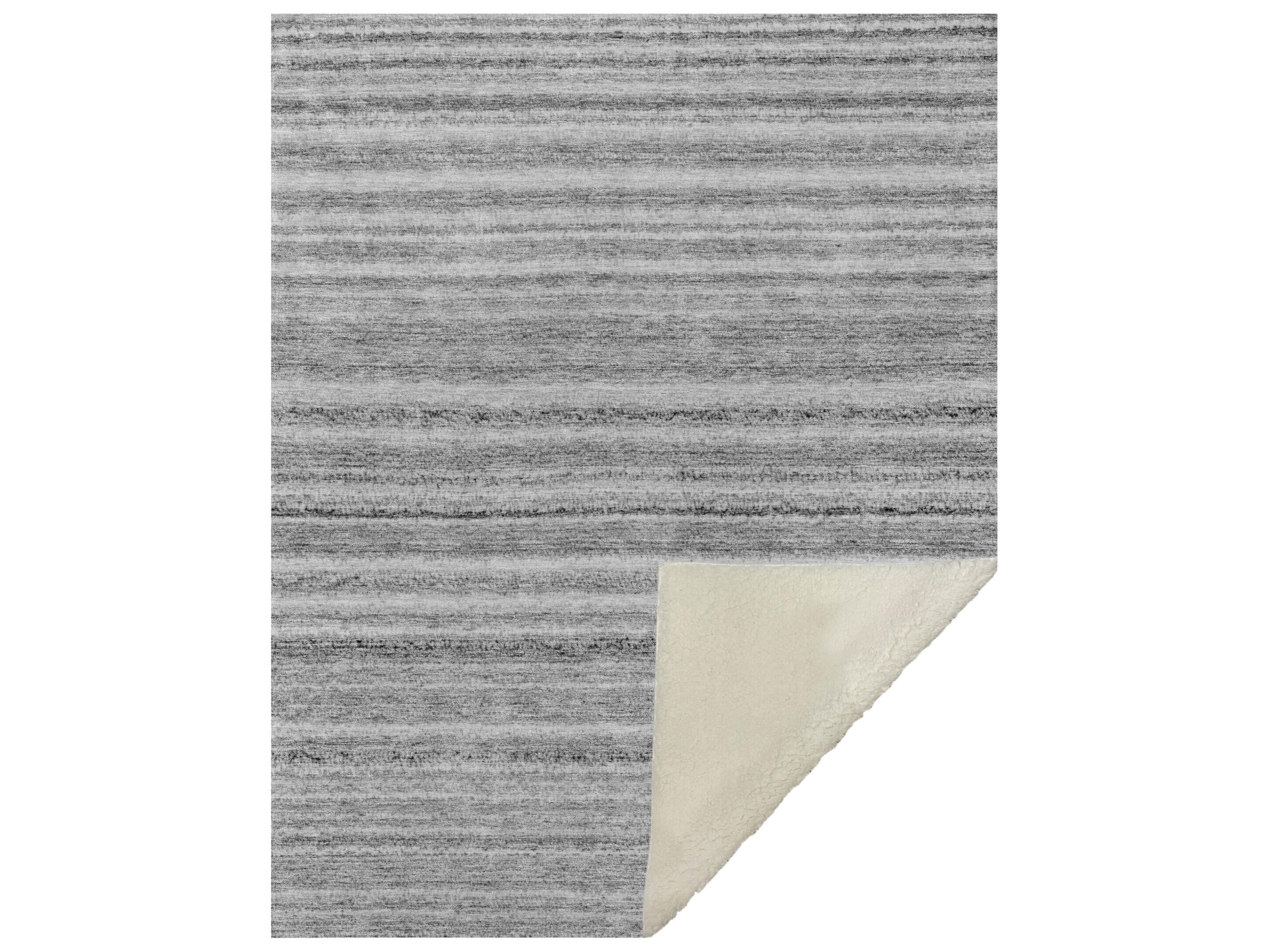 Dalyn Sherpa Gray Polyester Throw