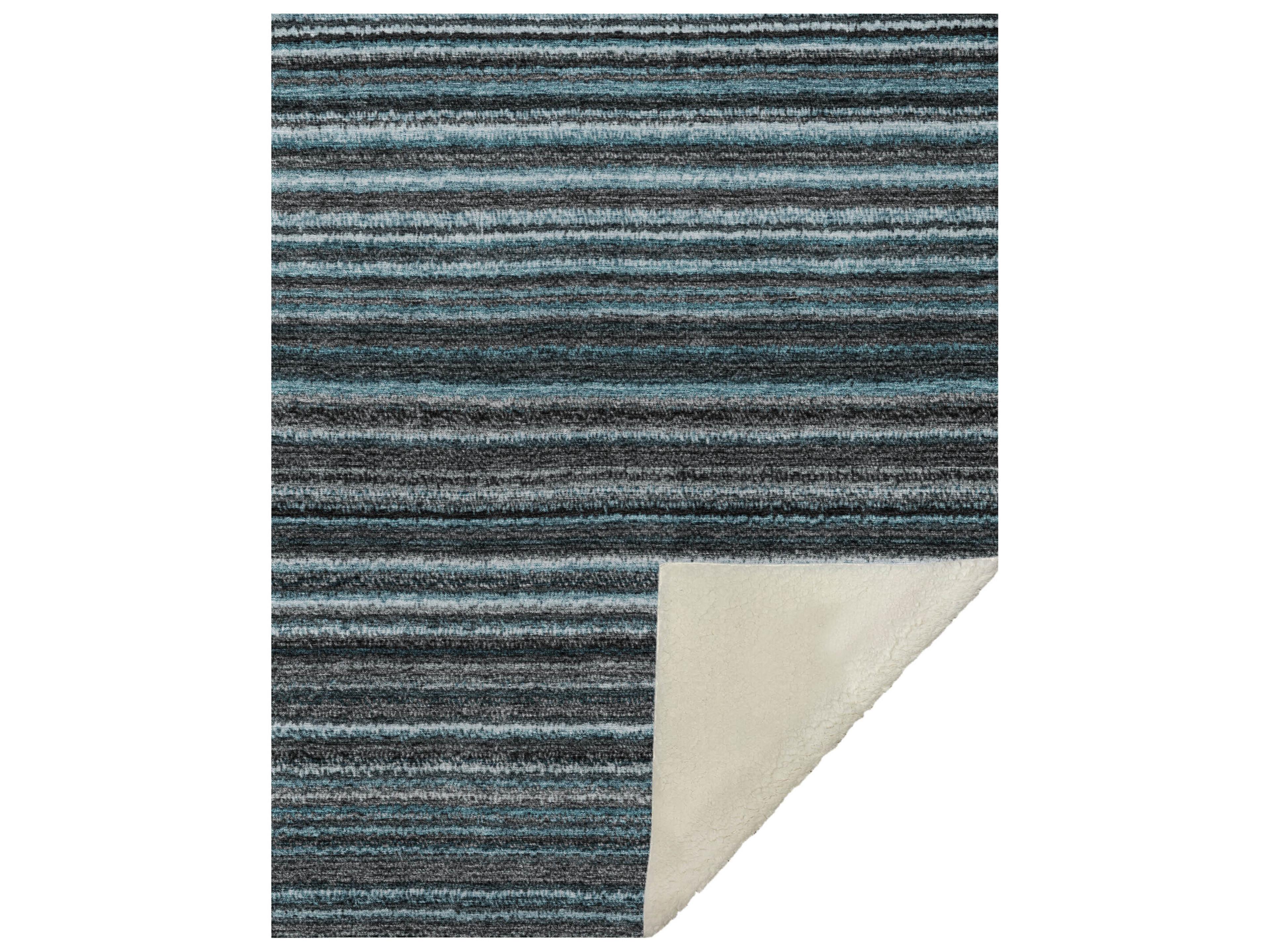Dalyn Sherpa Teal Polyester Throw