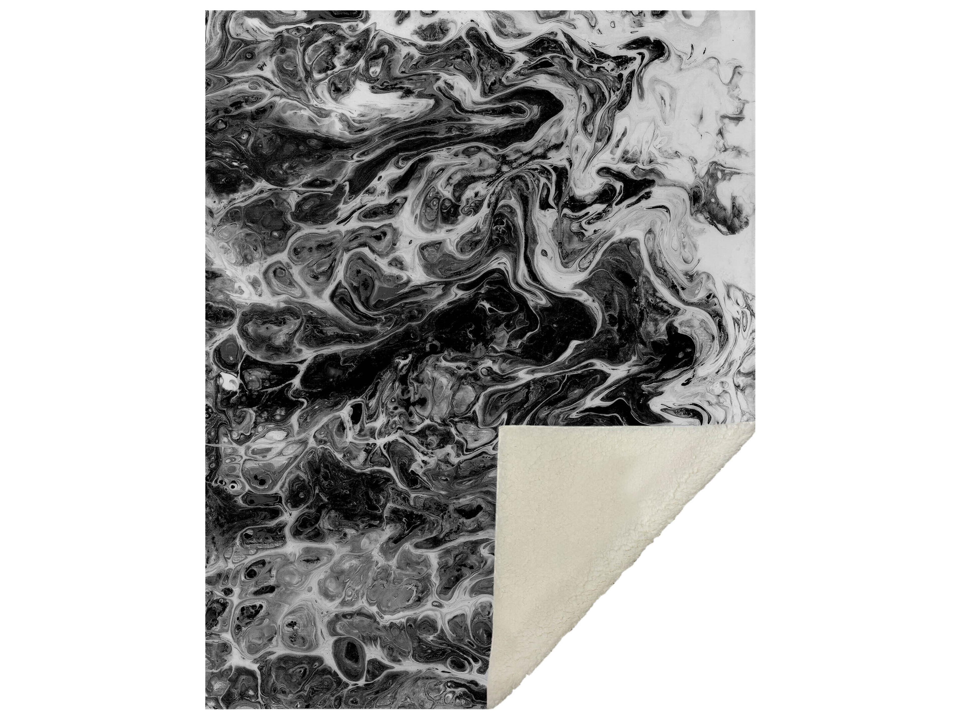 Dalyn Sherpa Black Polyester Throw