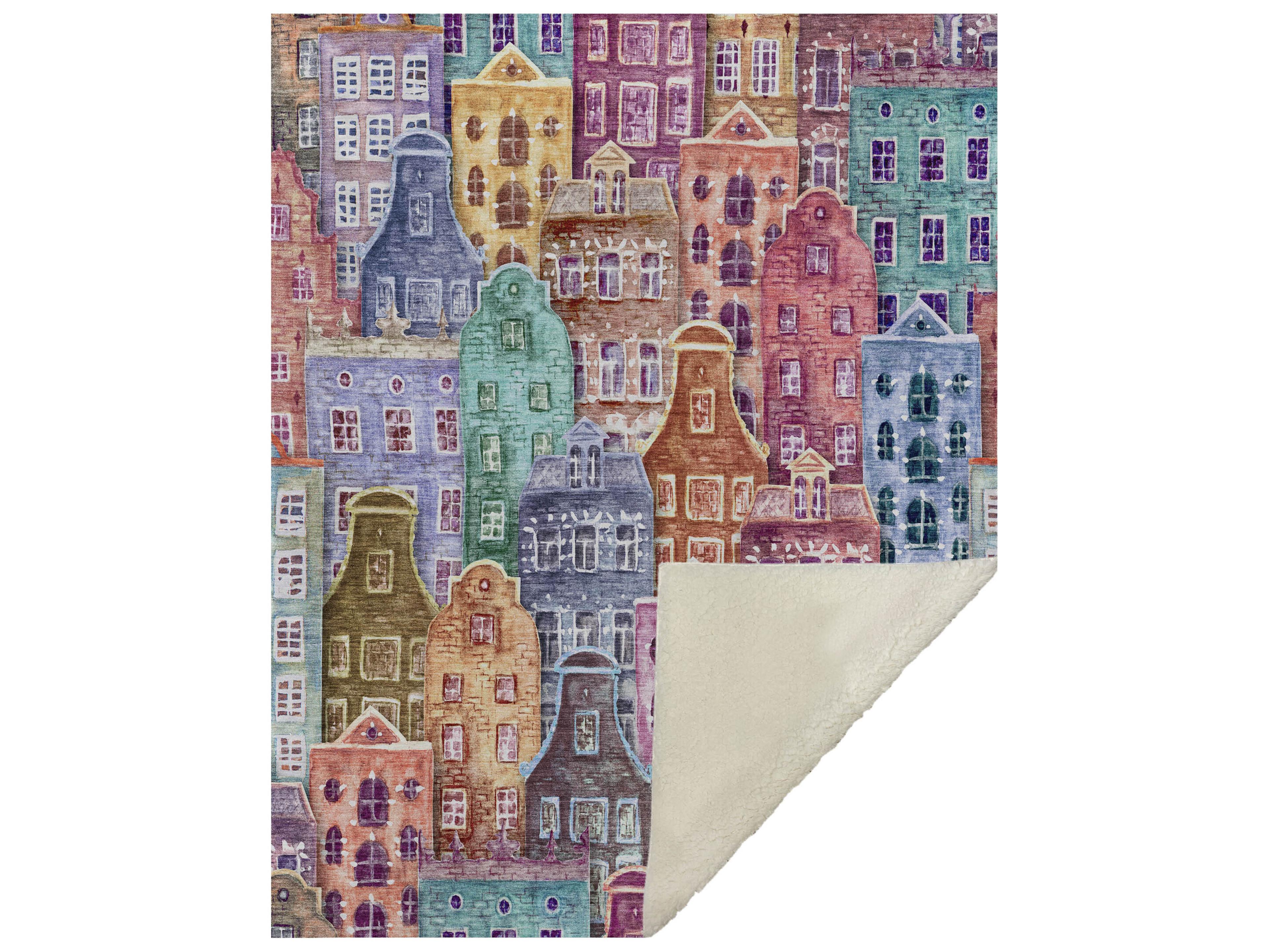 Dalyn Sherpa Red Polyester Throw