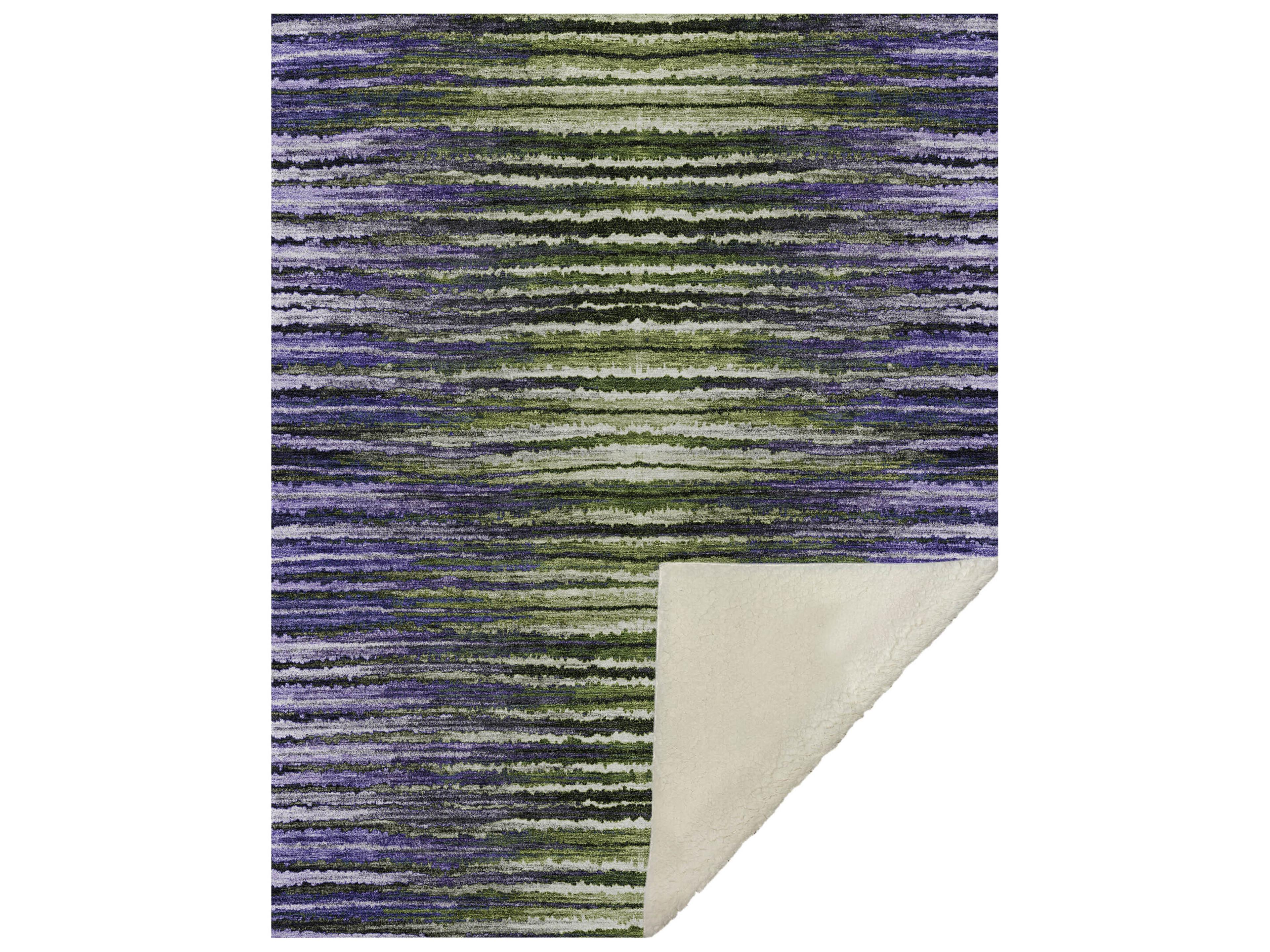 Dalyn Sherpa Purple Polyester Throw