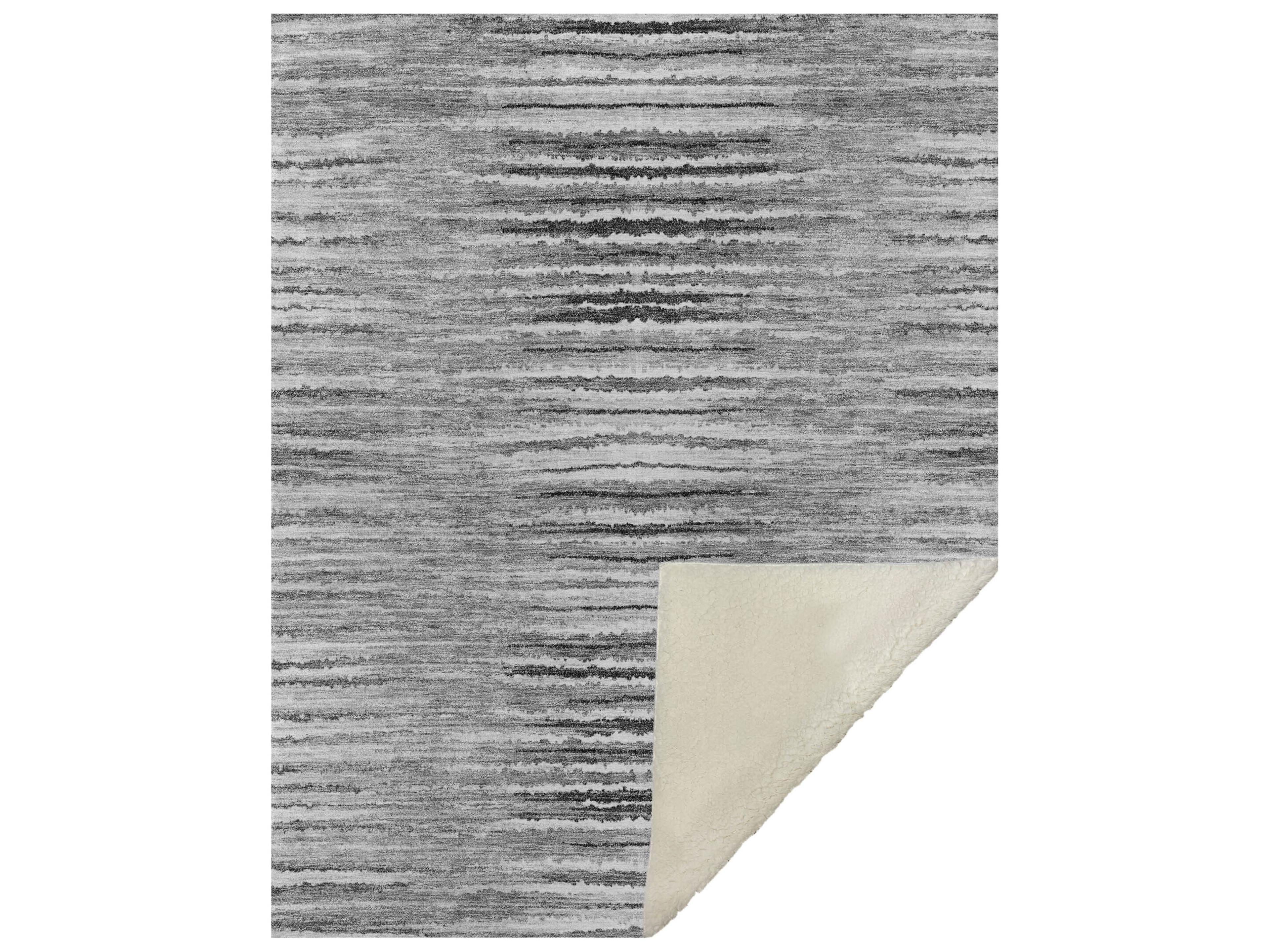 Dalyn Sherpa Gray Polyester Throw