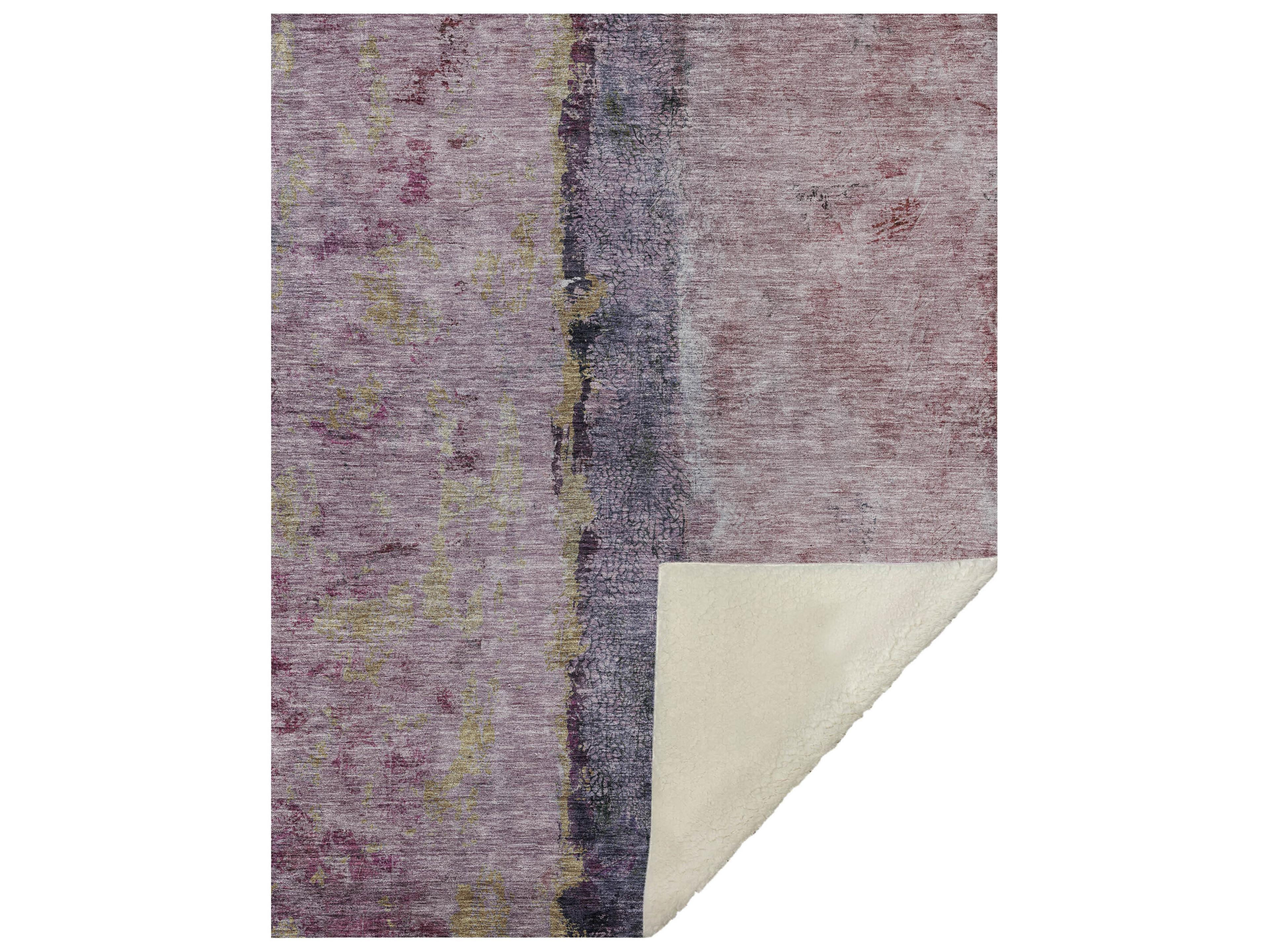 Dalyn Sherpa Pink Polyester Throw