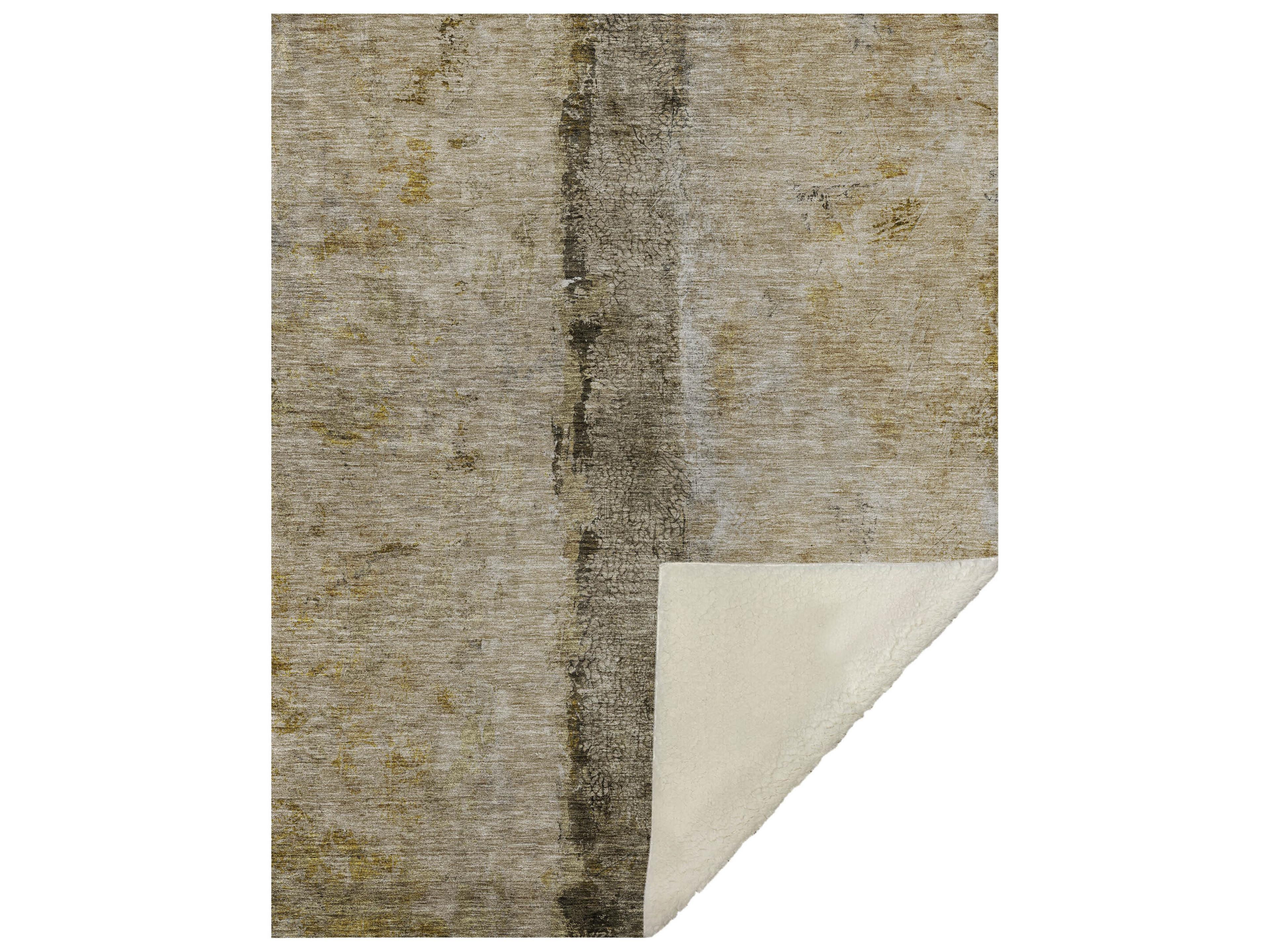 Dalyn Sherpa Brown Polyester Throw