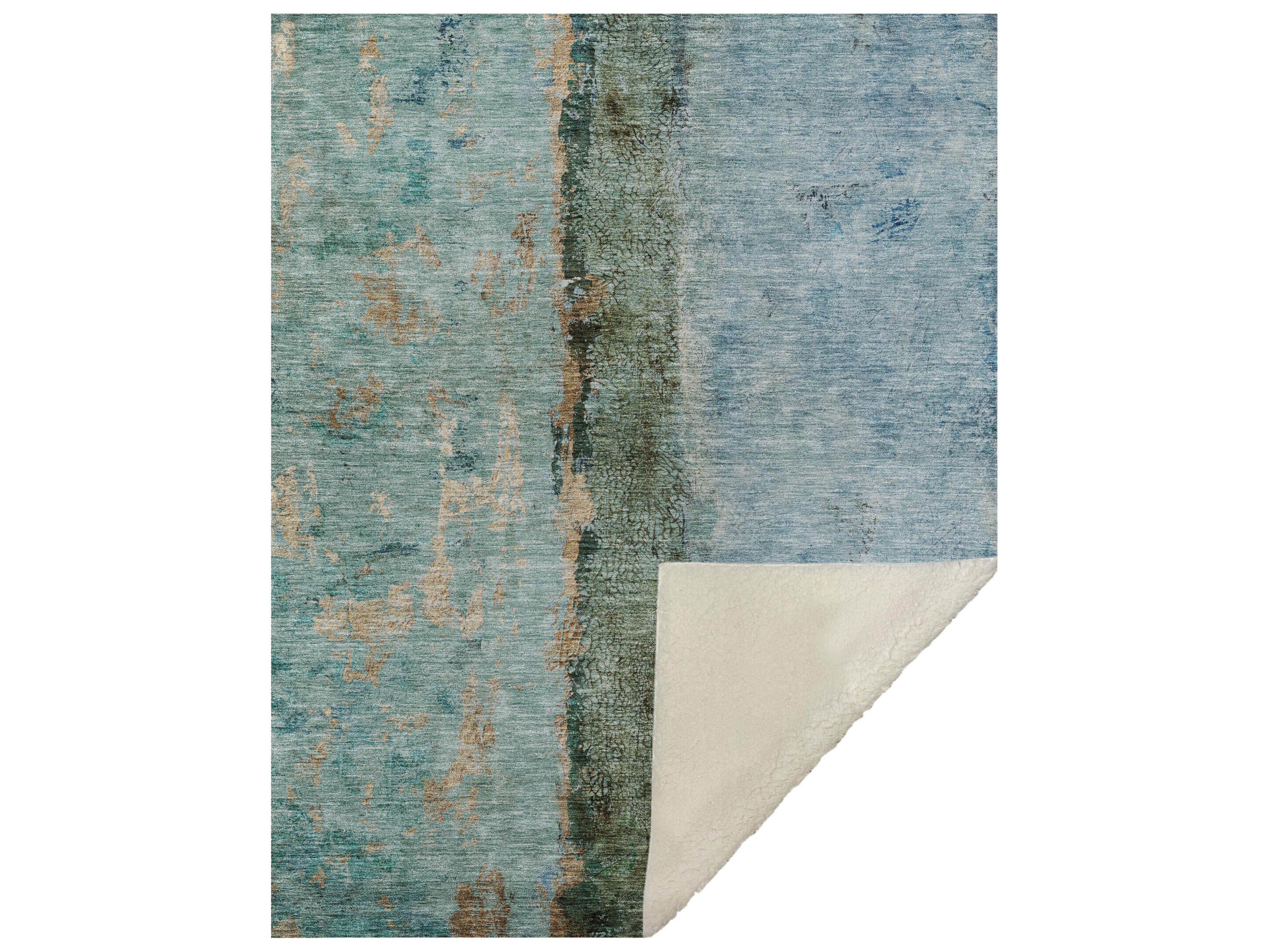 Dalyn Sherpa Blue Polyester Throw