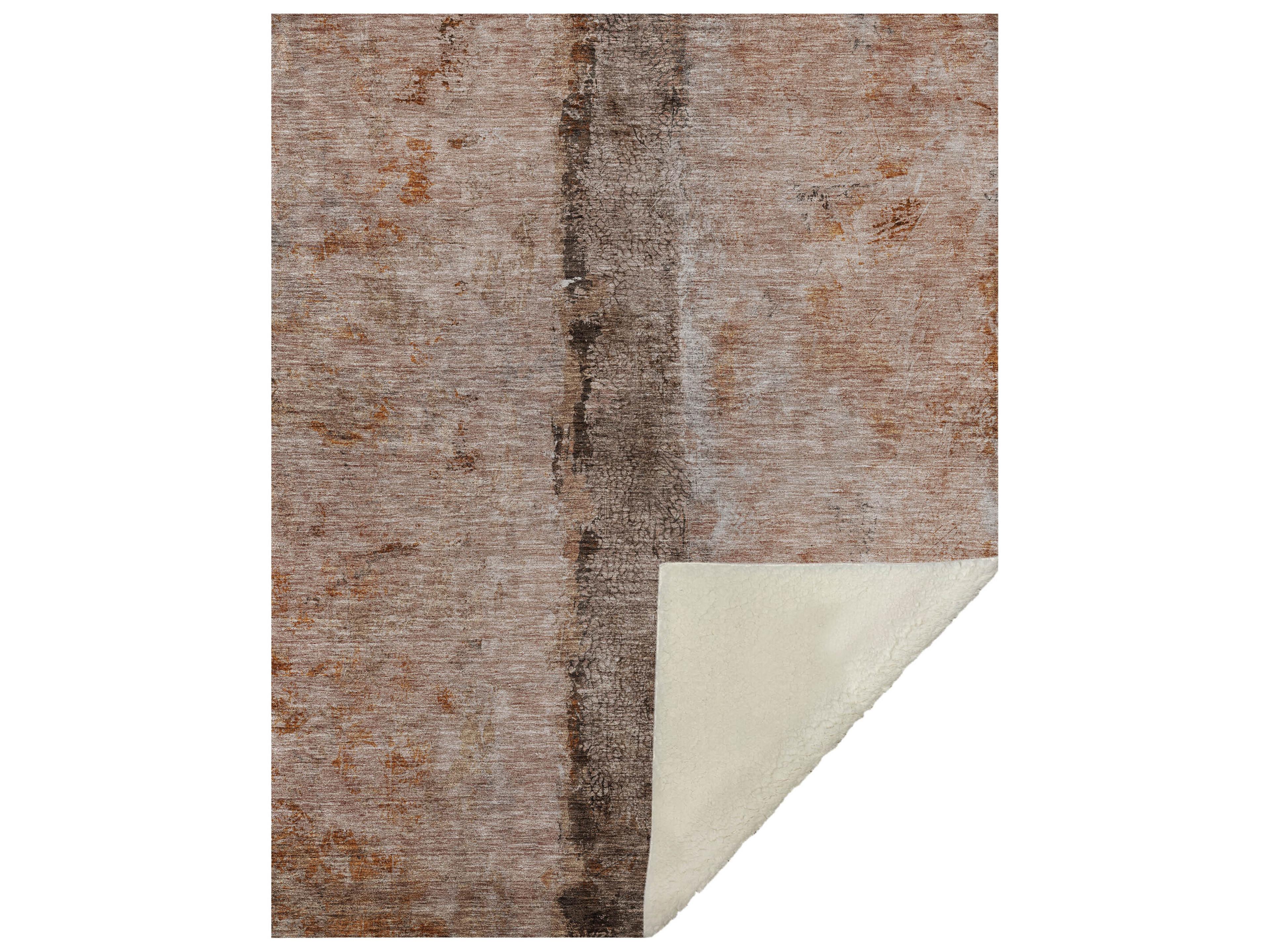 Dalyn Sherpa Orange Polyester Throw