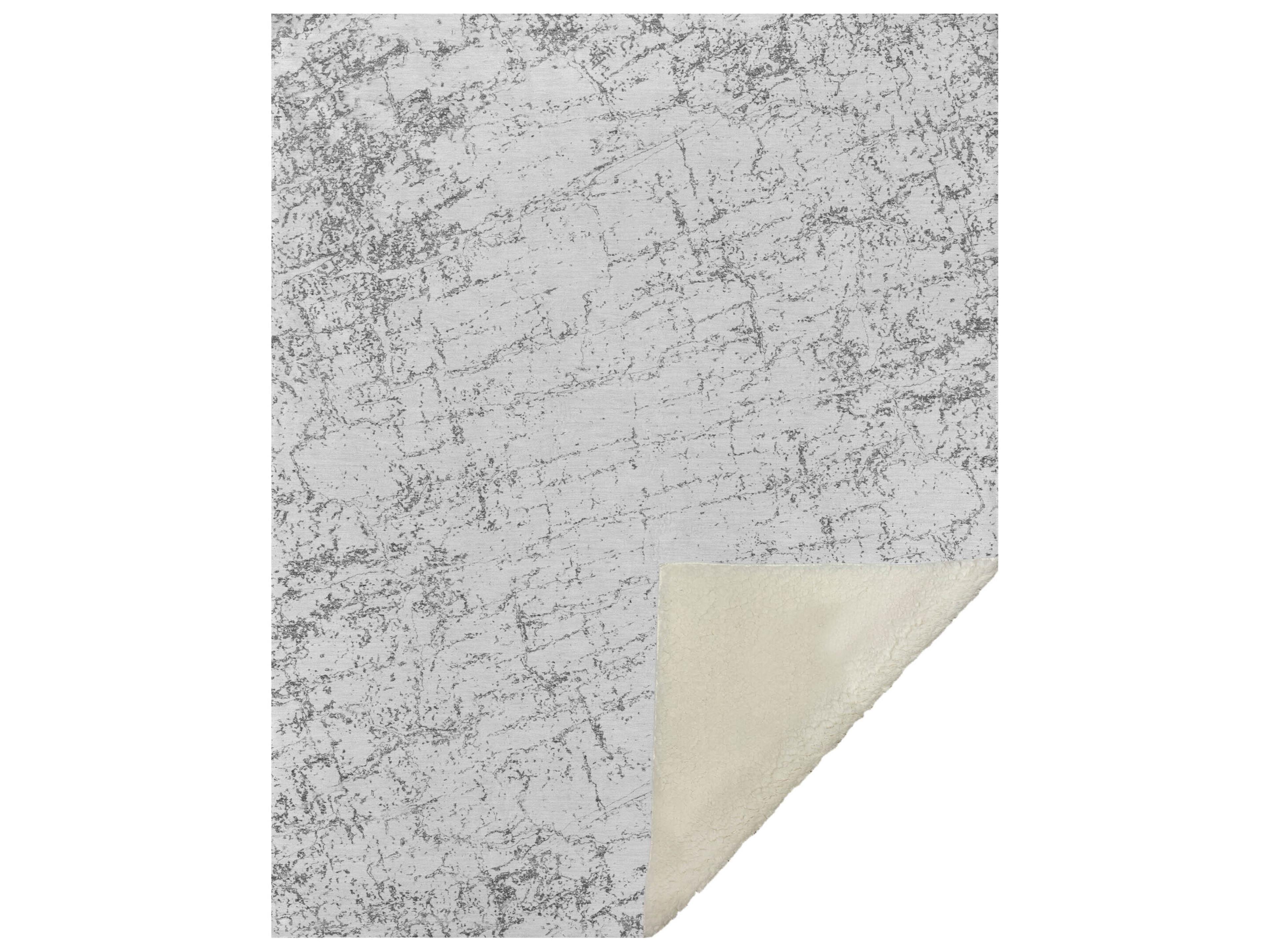 Dalyn Sherpa Gray Polyester Throw