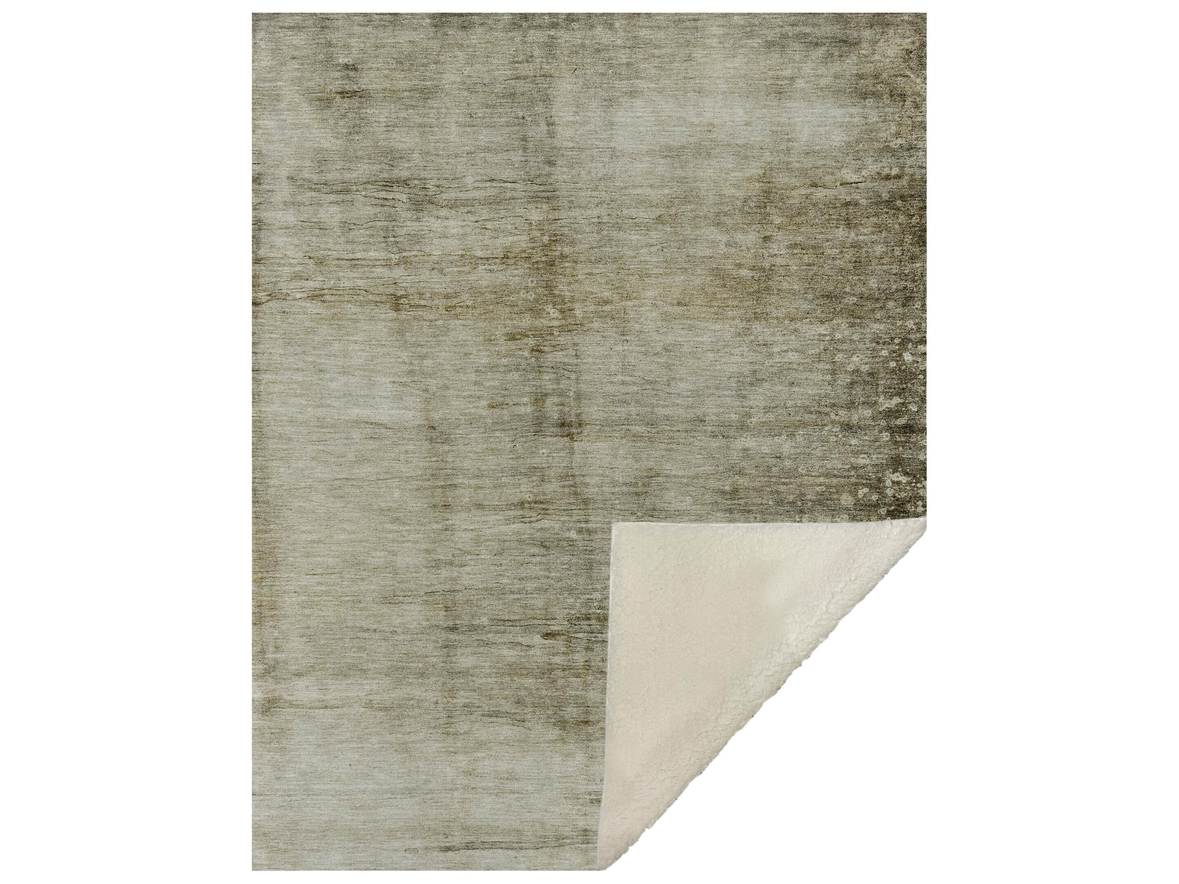 Dalyn Sherpa Brown Polyester Throw