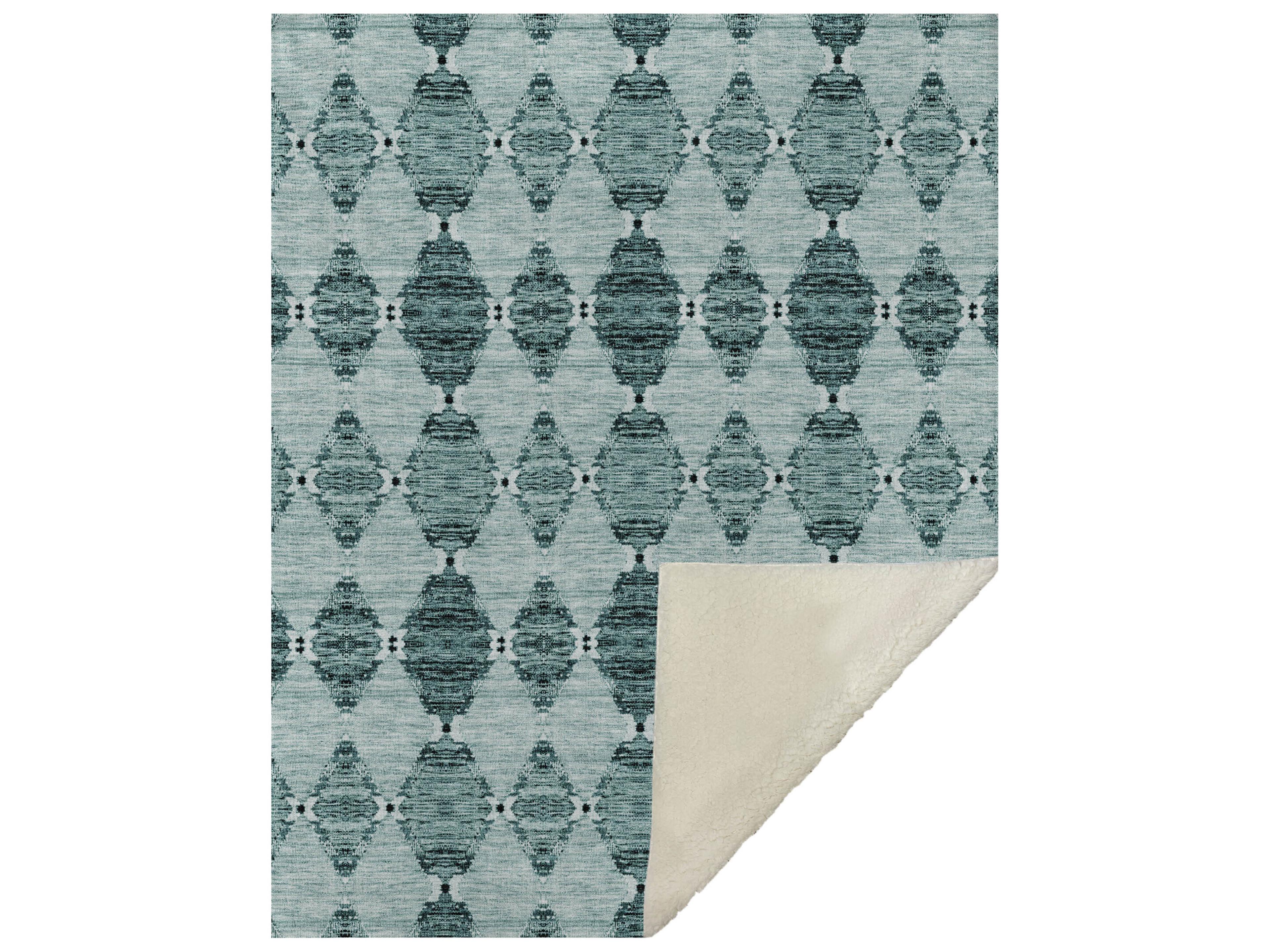 Dalyn Sherpa Teal Polyester Throw