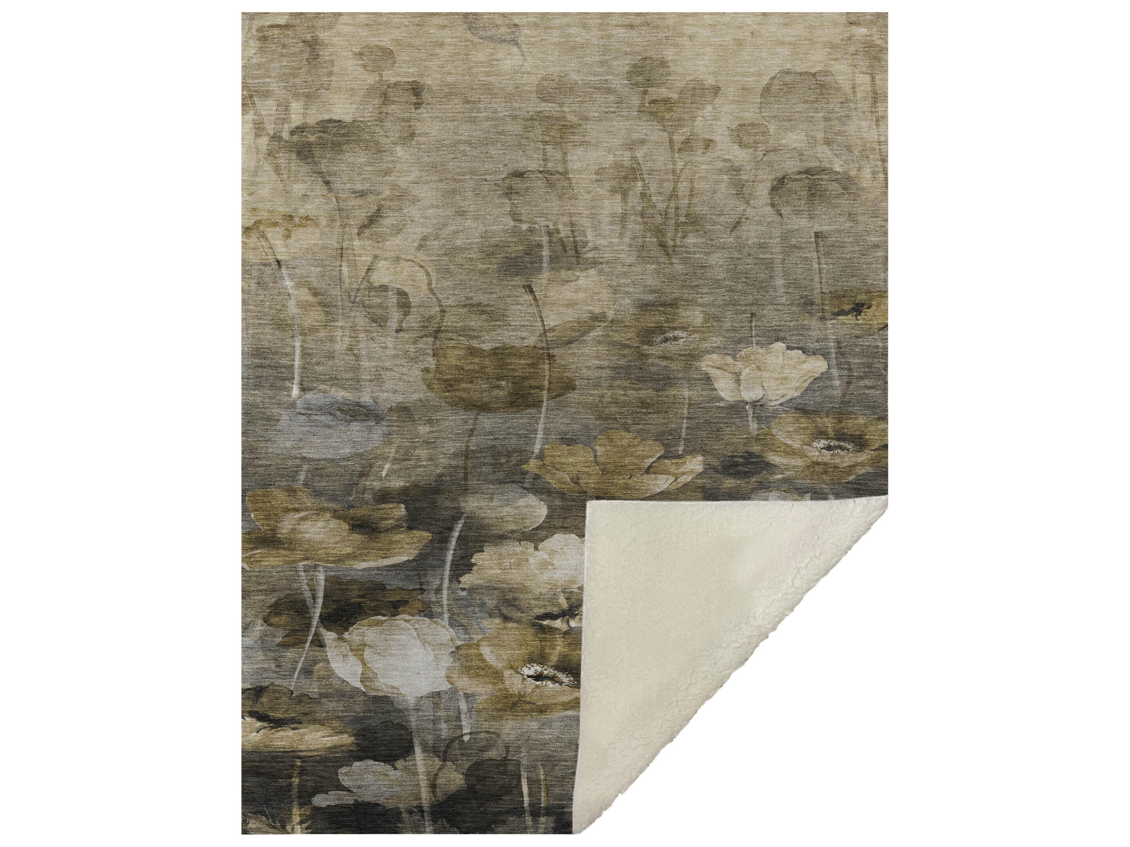 Dalyn Sherpa Brown Polyester Throw