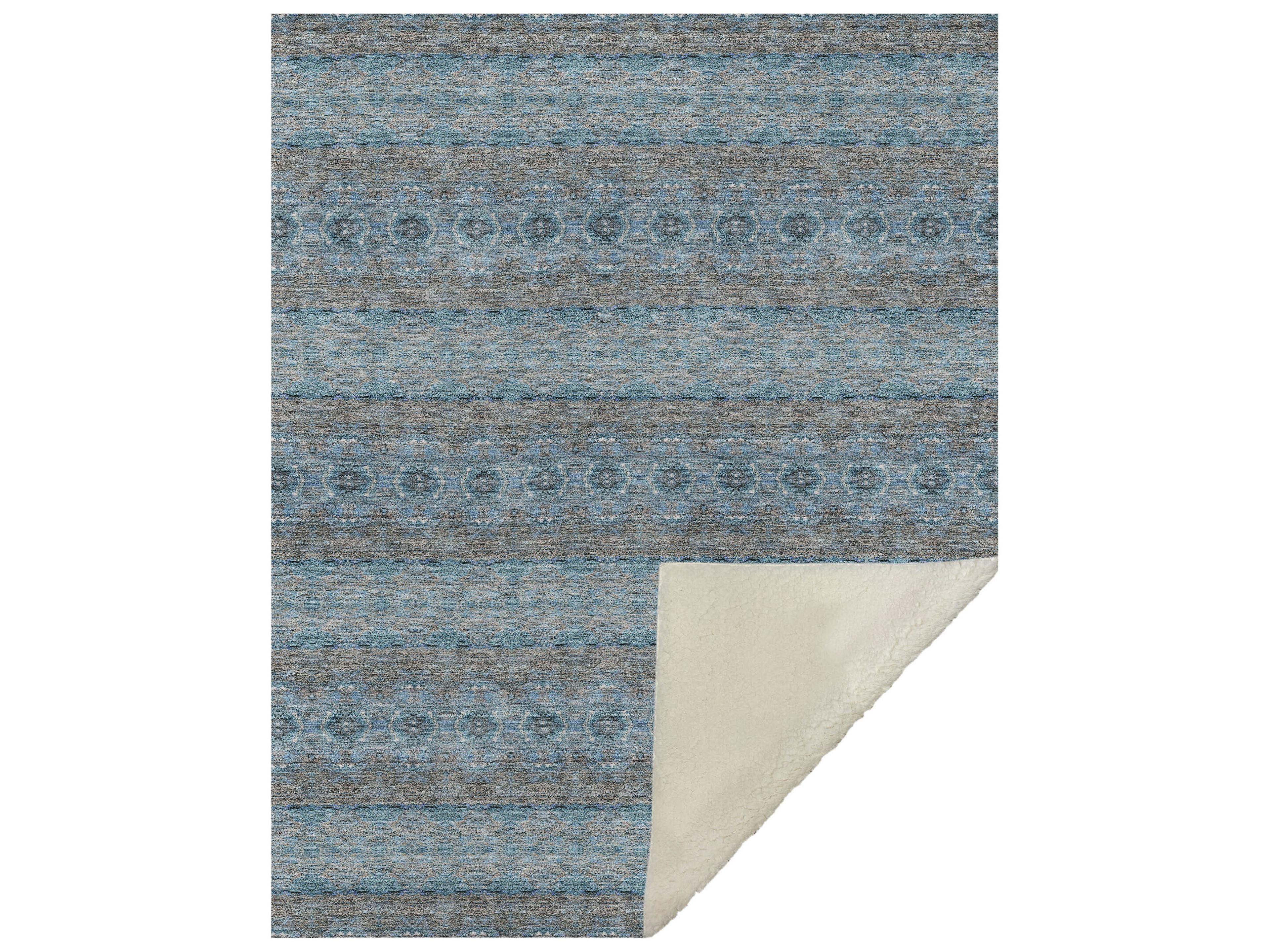 Dalyn Sherpa Teal Polyester Throw