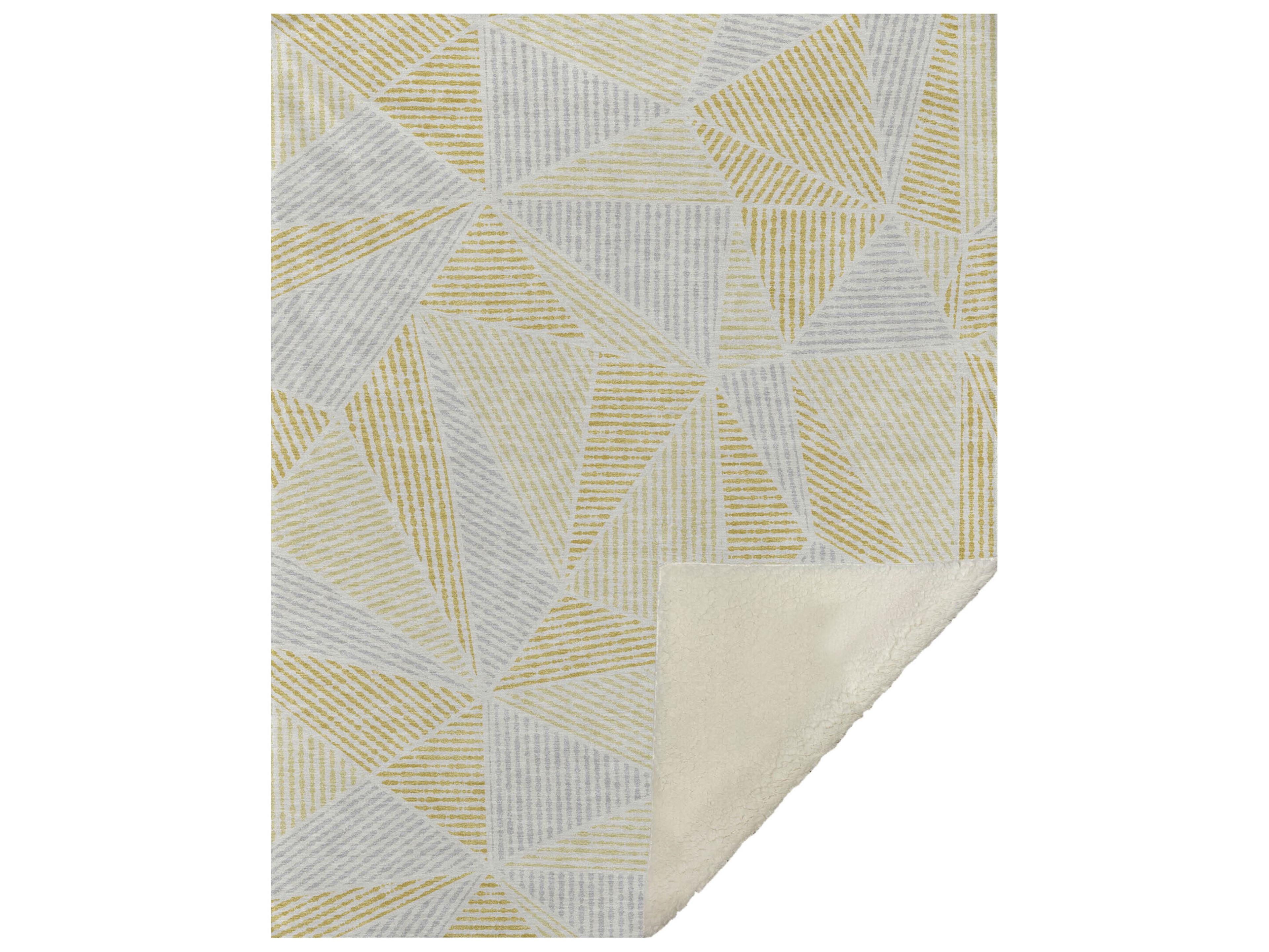 Dalyn Sherpa Gold Polyester Throw