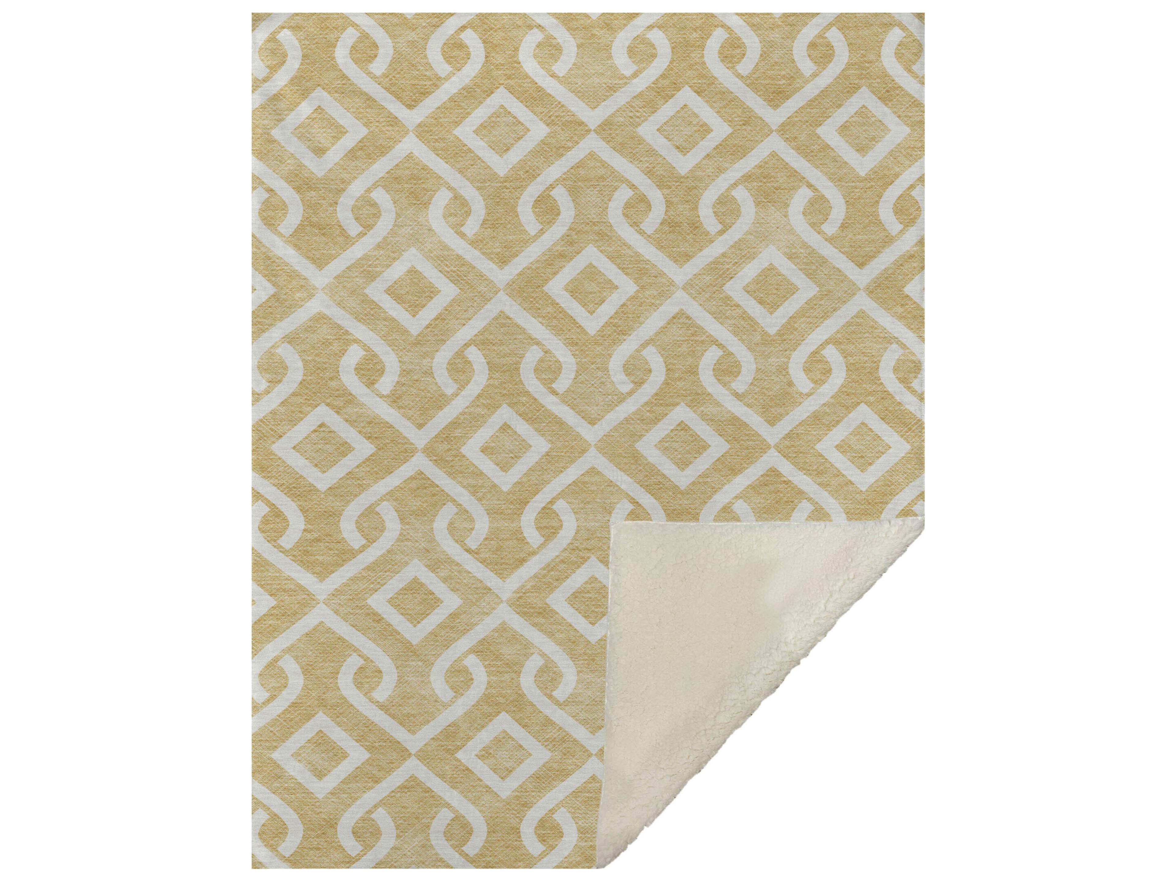 Dalyn Sherpa Gold Polyester Throw