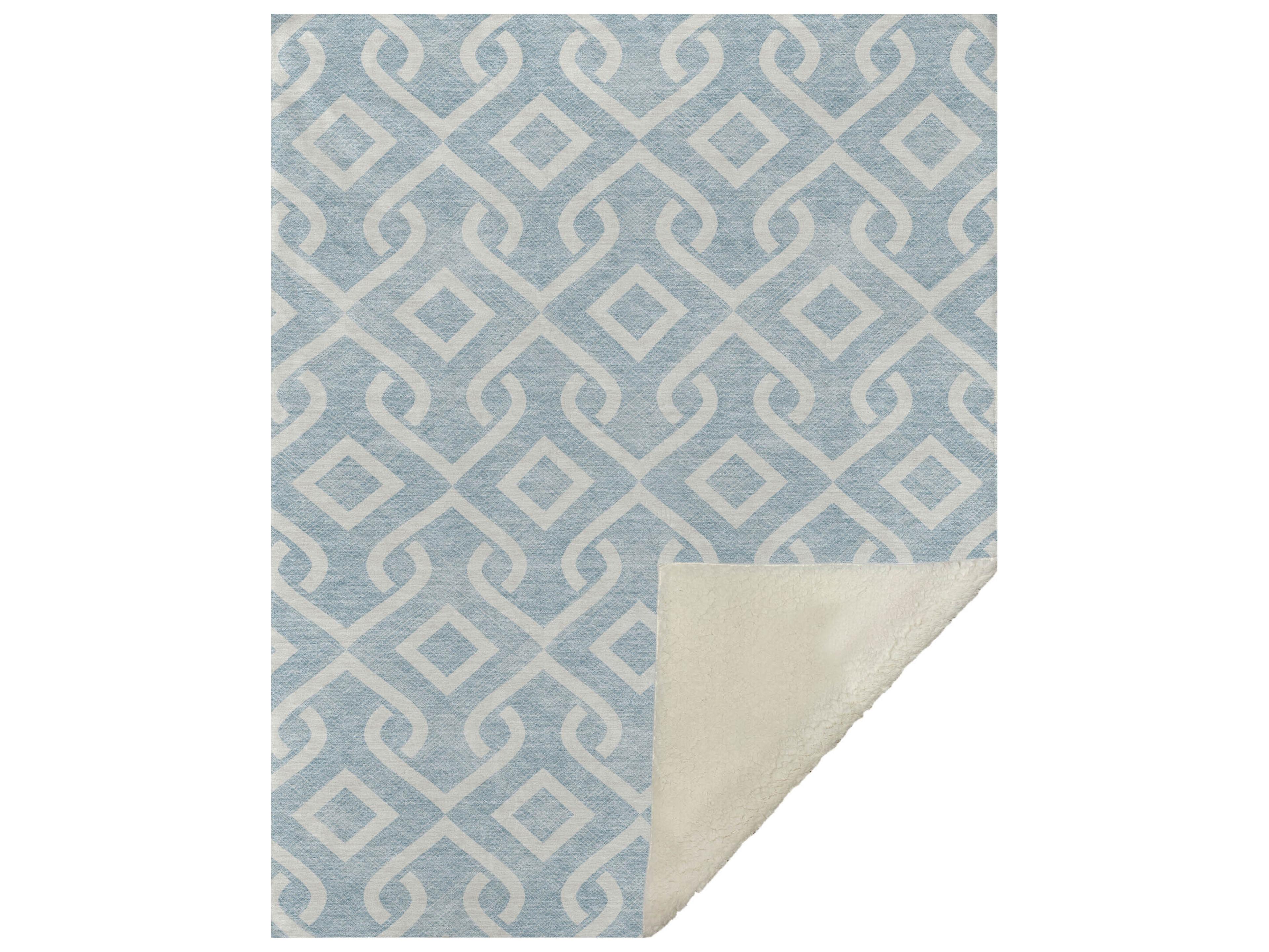 Dalyn Sherpa Blue Polyester Throw
