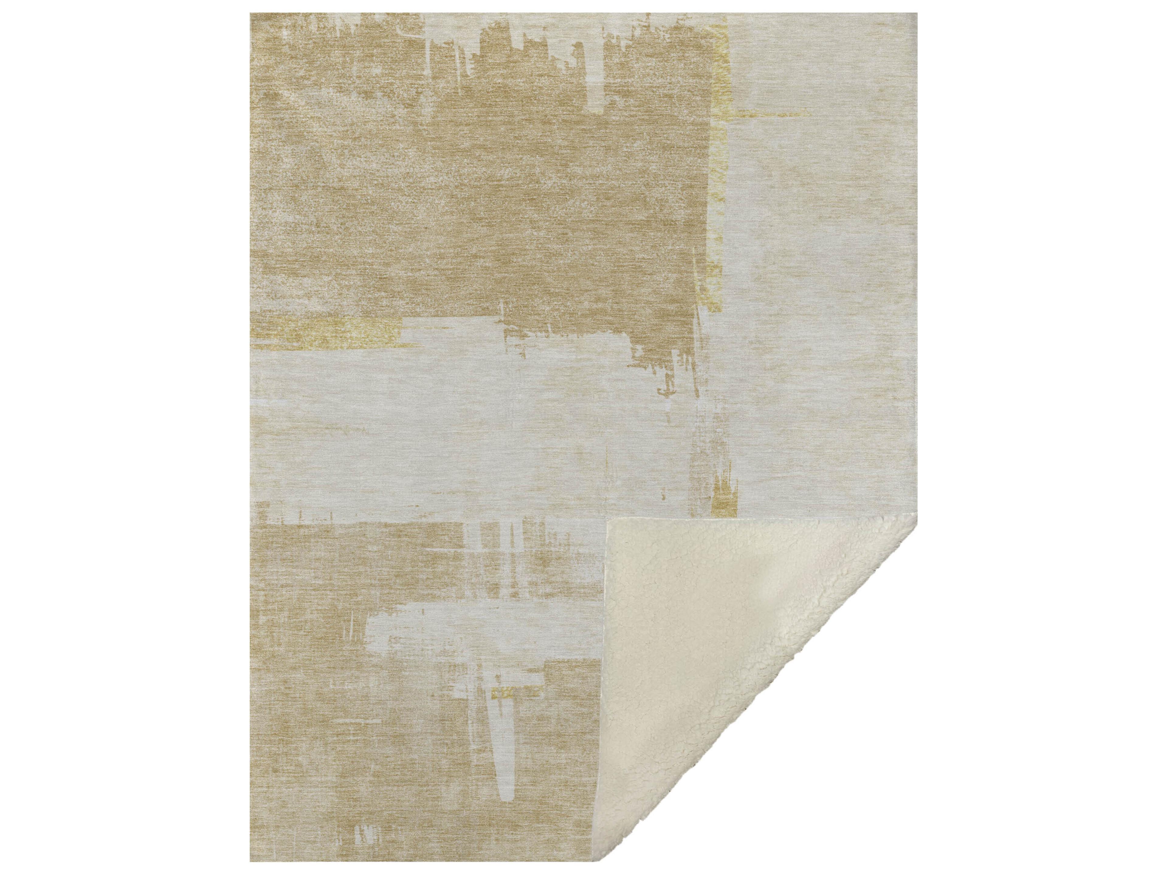 Dalyn Sherpa Brown Polyester Throw