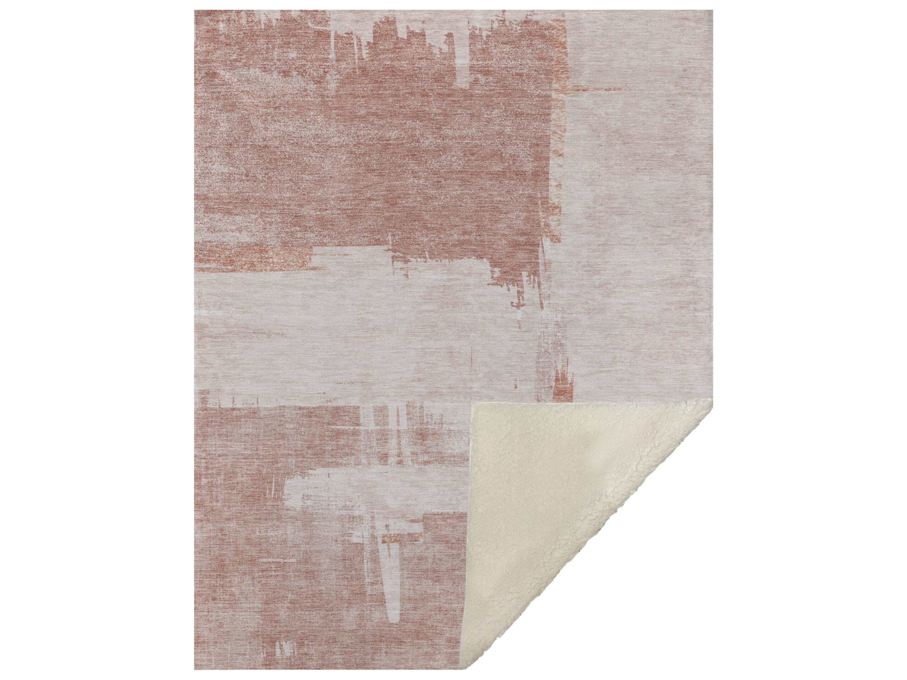 Dalyn Sherpa Pink Polyester Throw