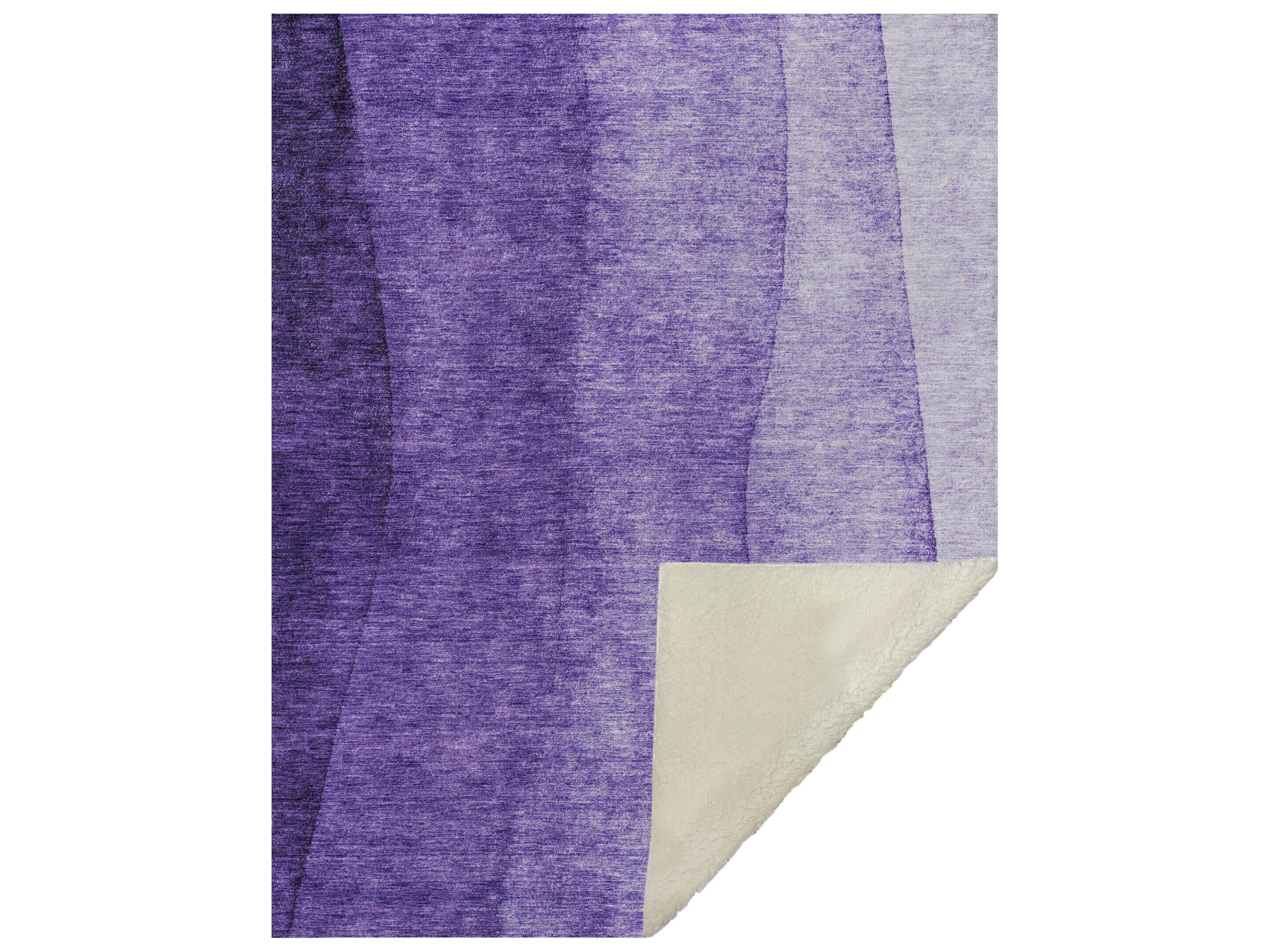 Dalyn Sherpa Purple Polyester Throw