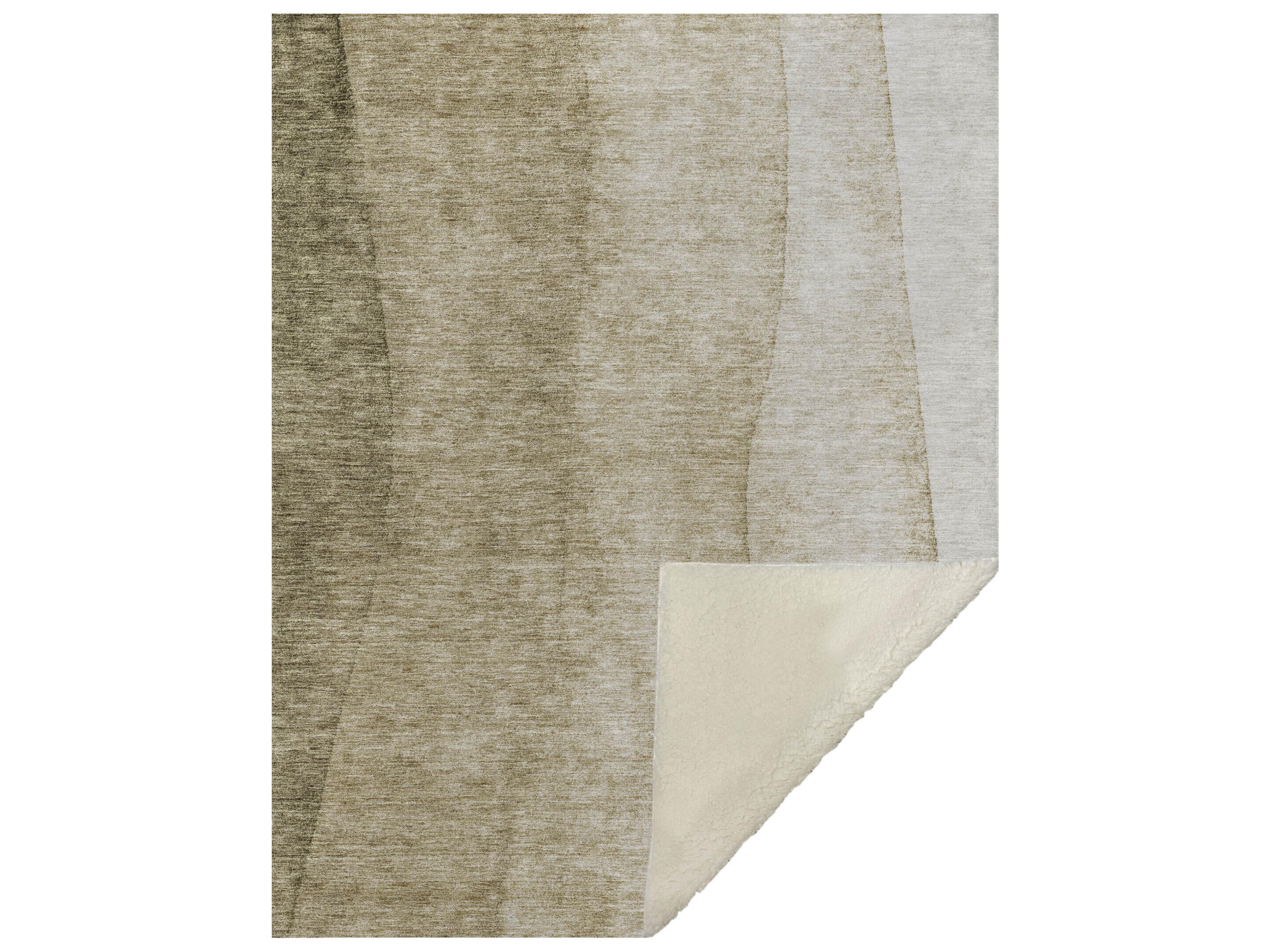 Dalyn Sherpa Brown Polyester Throw