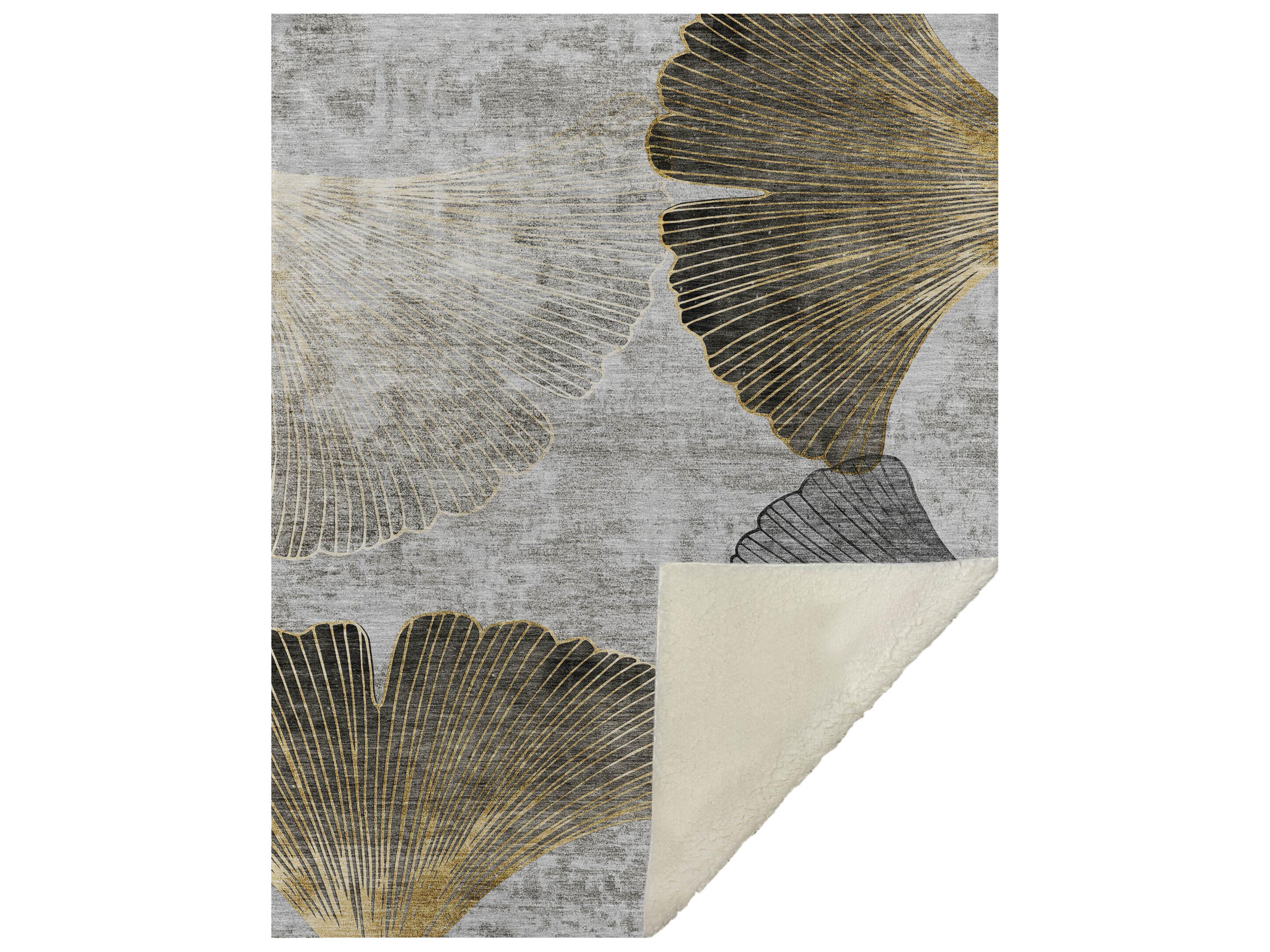 Dalyn Sherpa Gray Polyester Throw