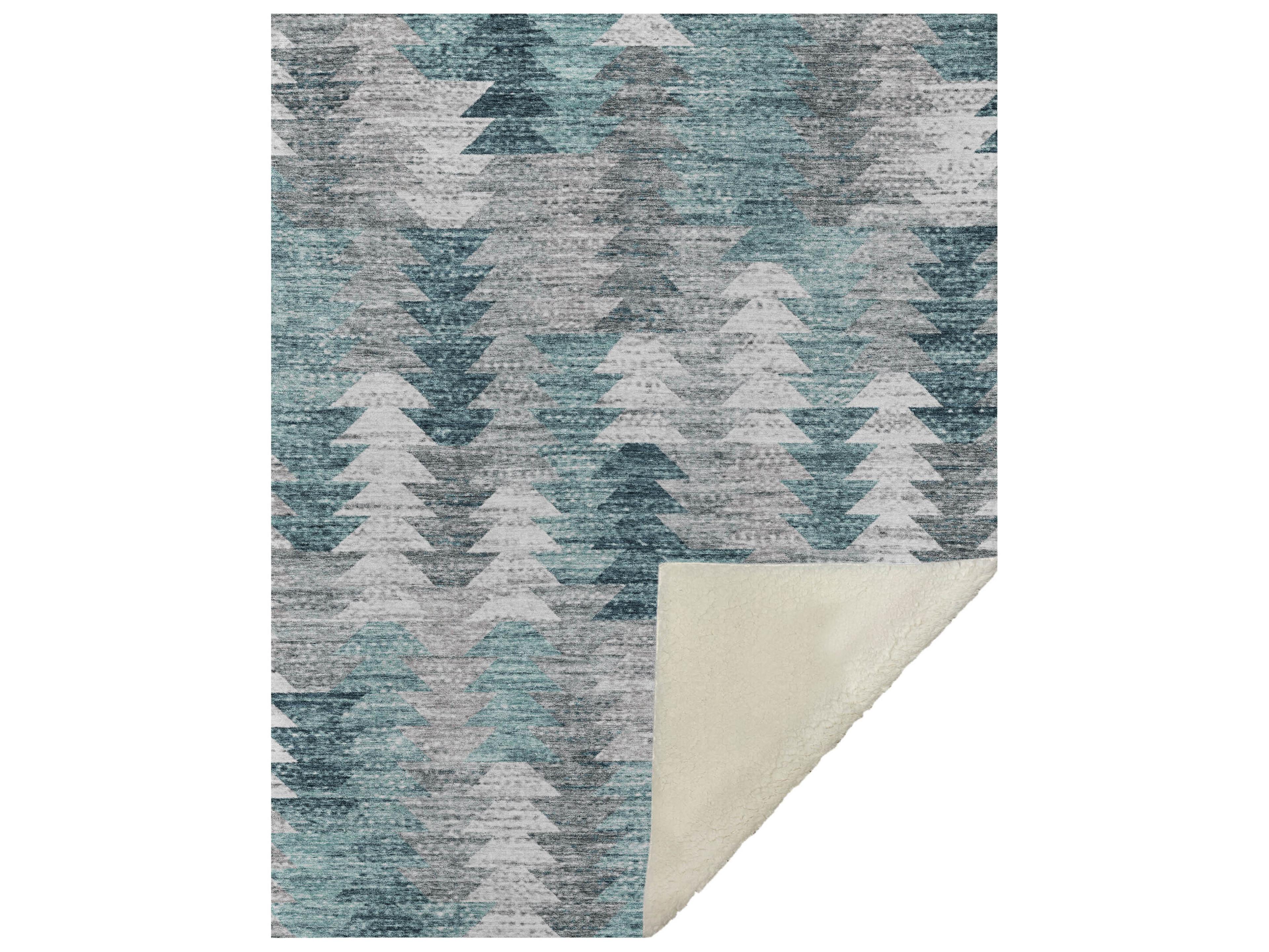 Dalyn Sherpa Teal Polyester Throw