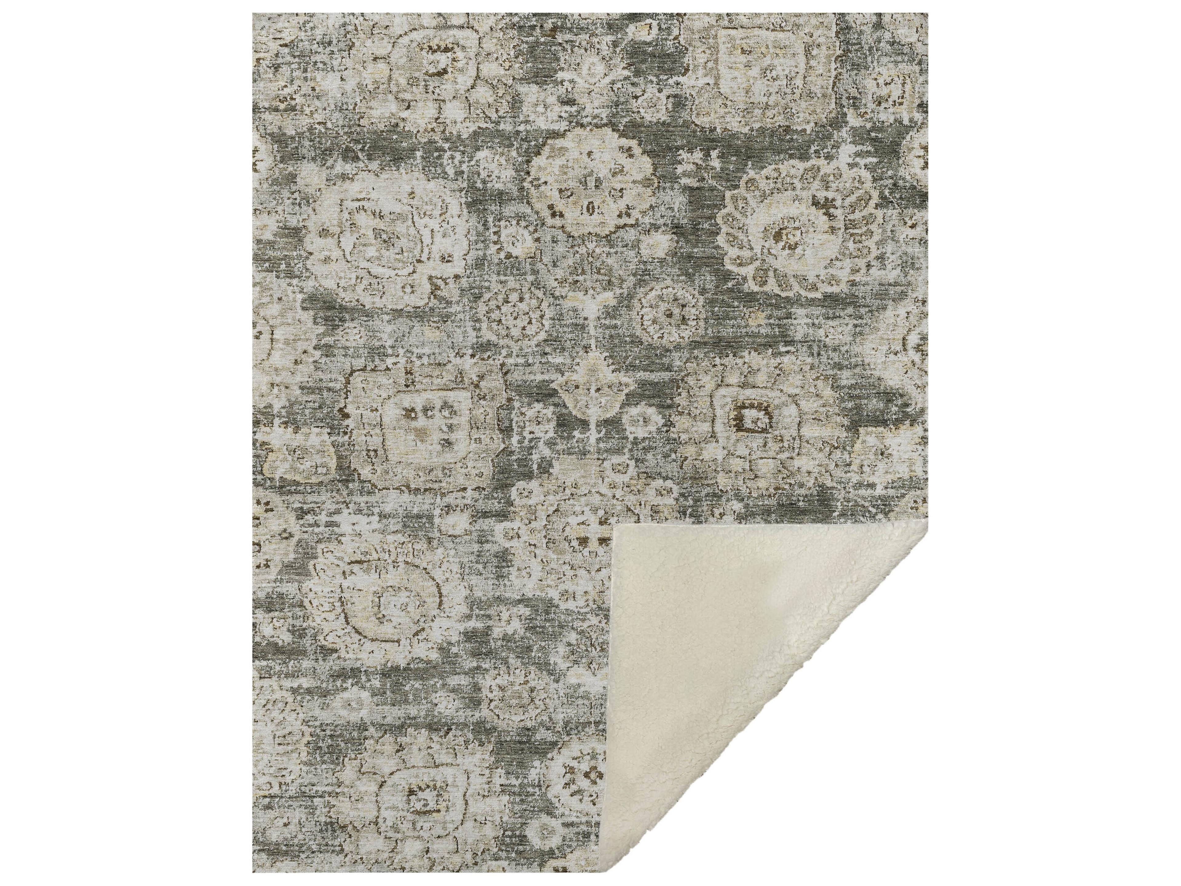 Dalyn Sherpa Brown Polyester Throw