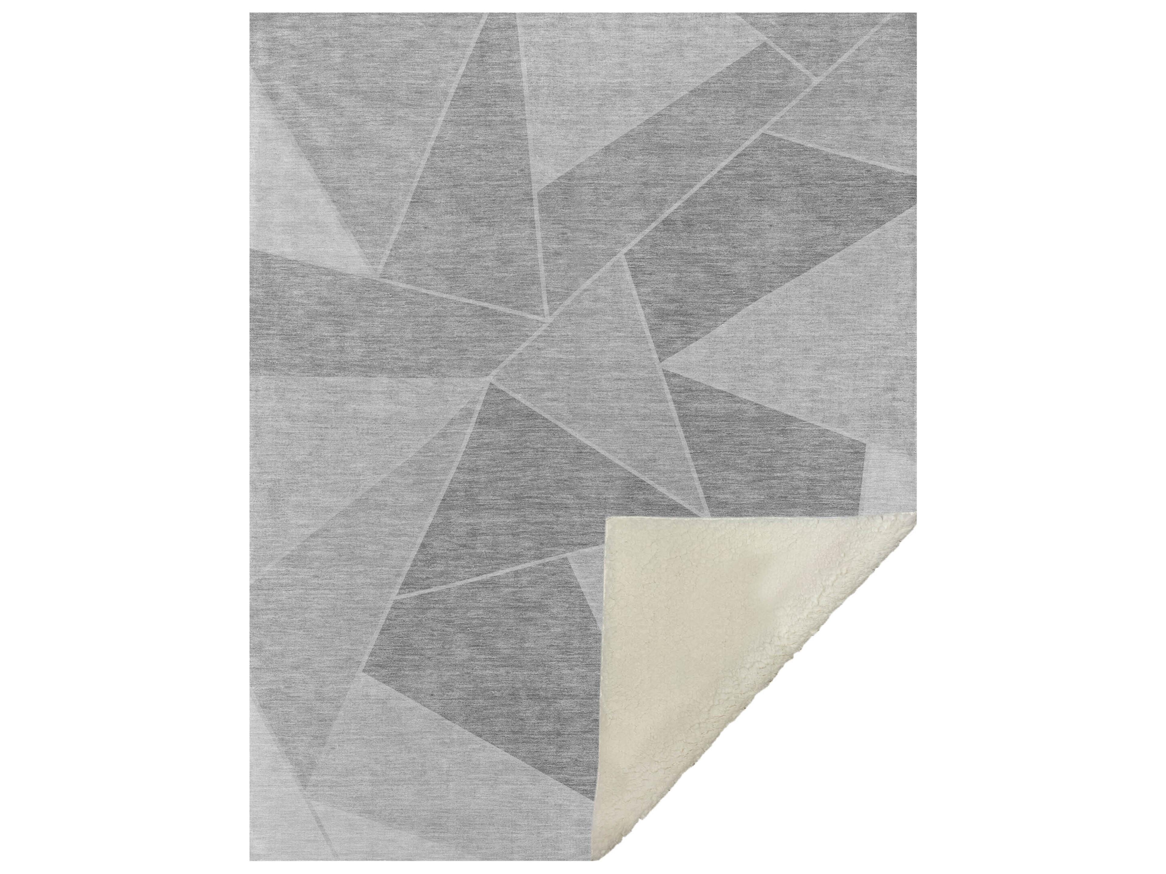 Dalyn Sherpa Gray Polyester Throw