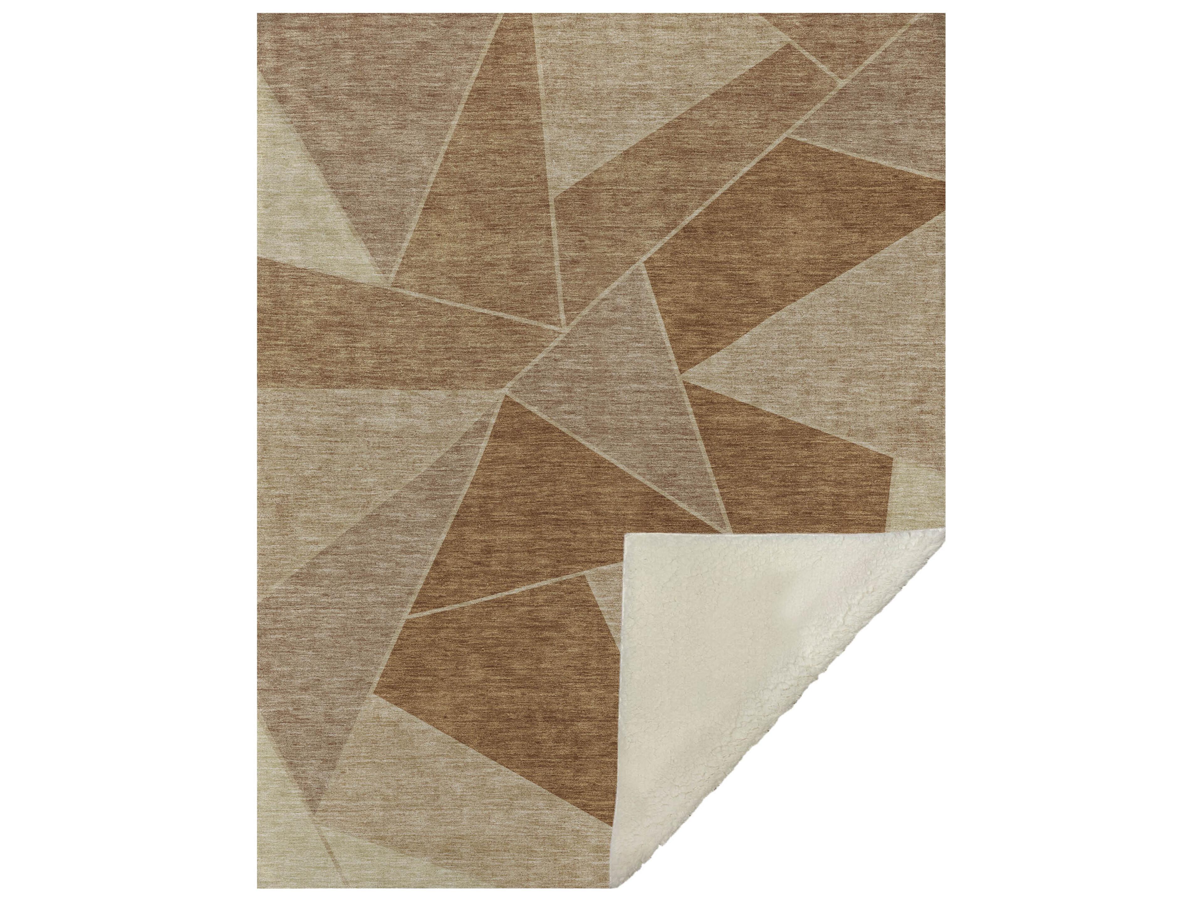 Dalyn Sherpa Orange Polyester Throw