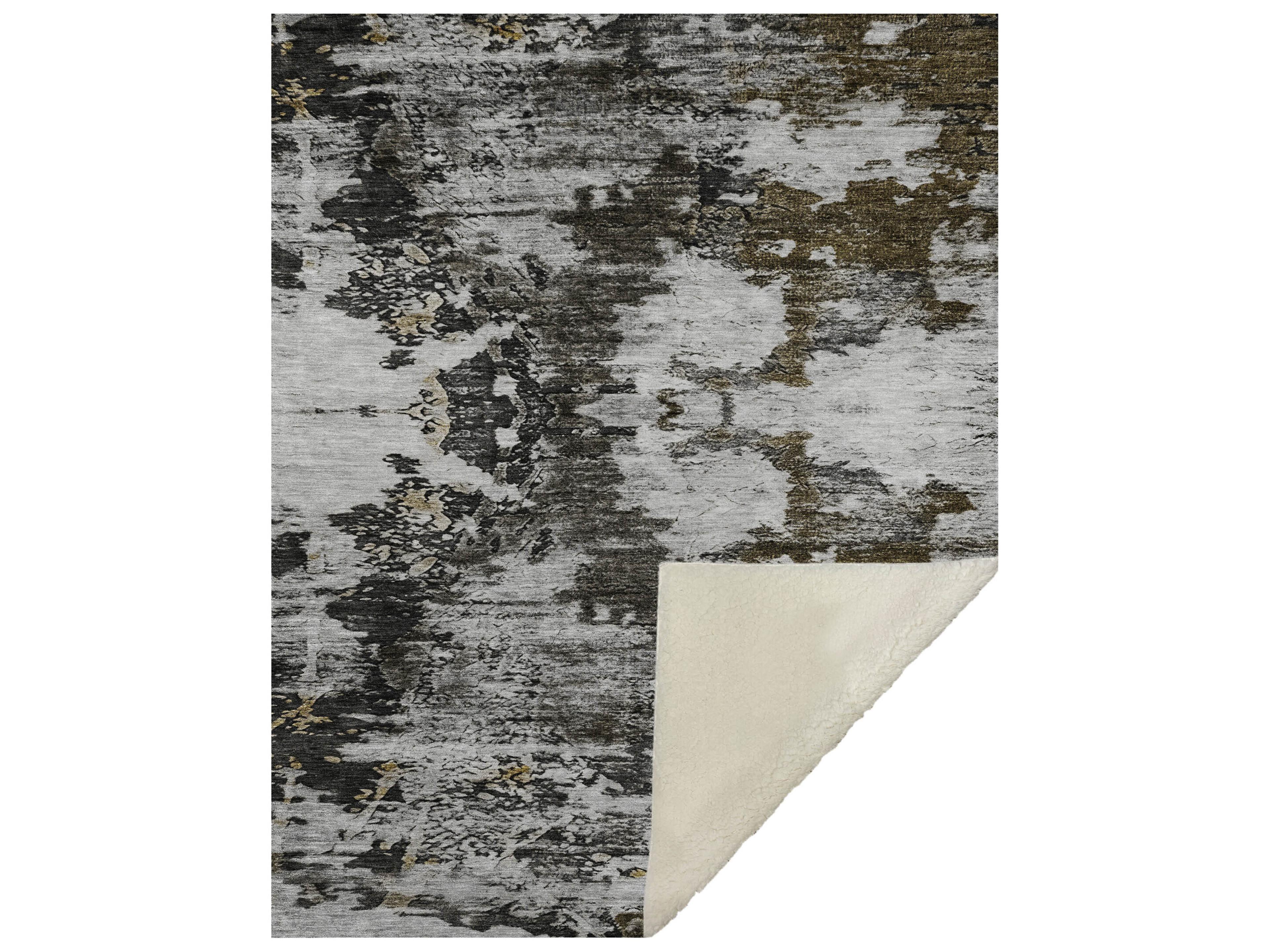 Dalyn Sherpa Brown Polyester Throw