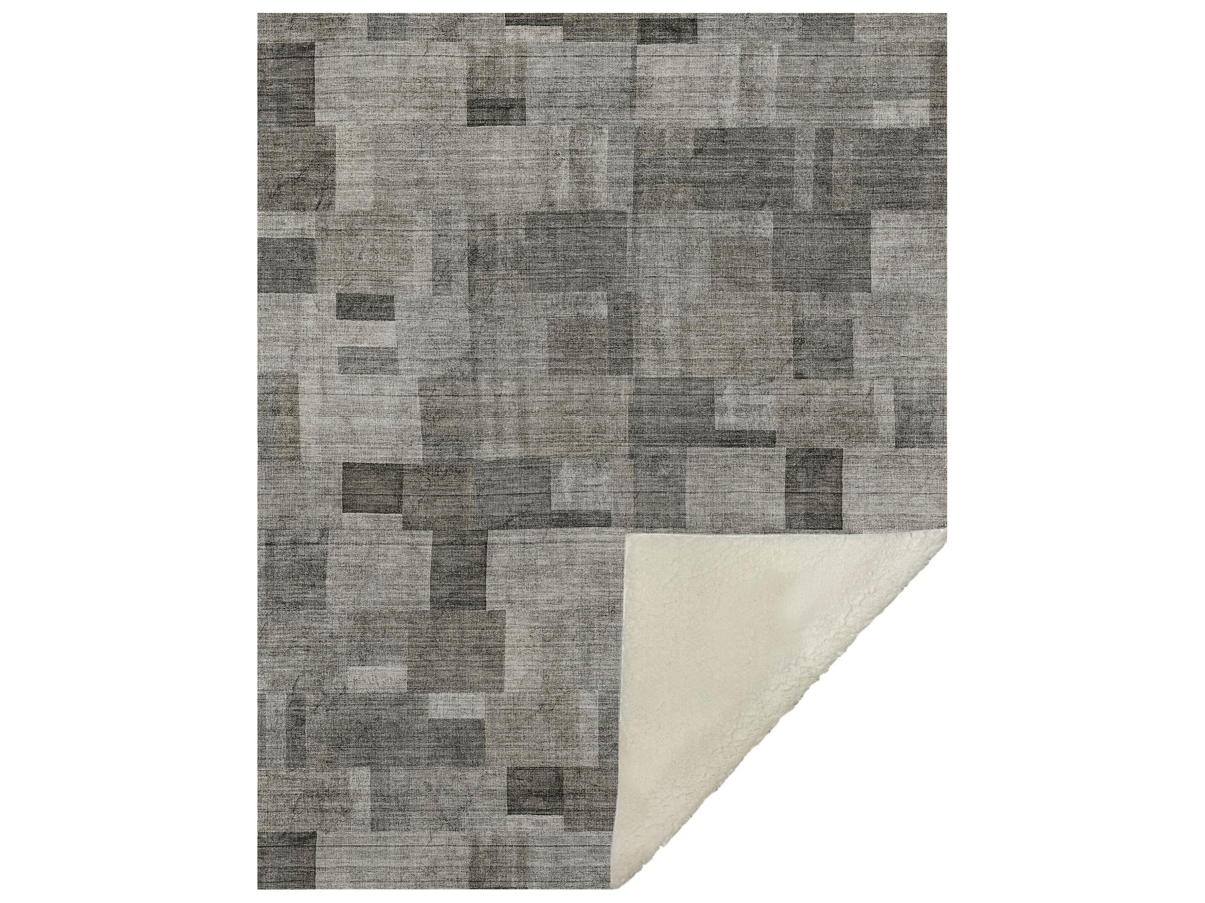 Dalyn Sherpa Brown Polyester Throw