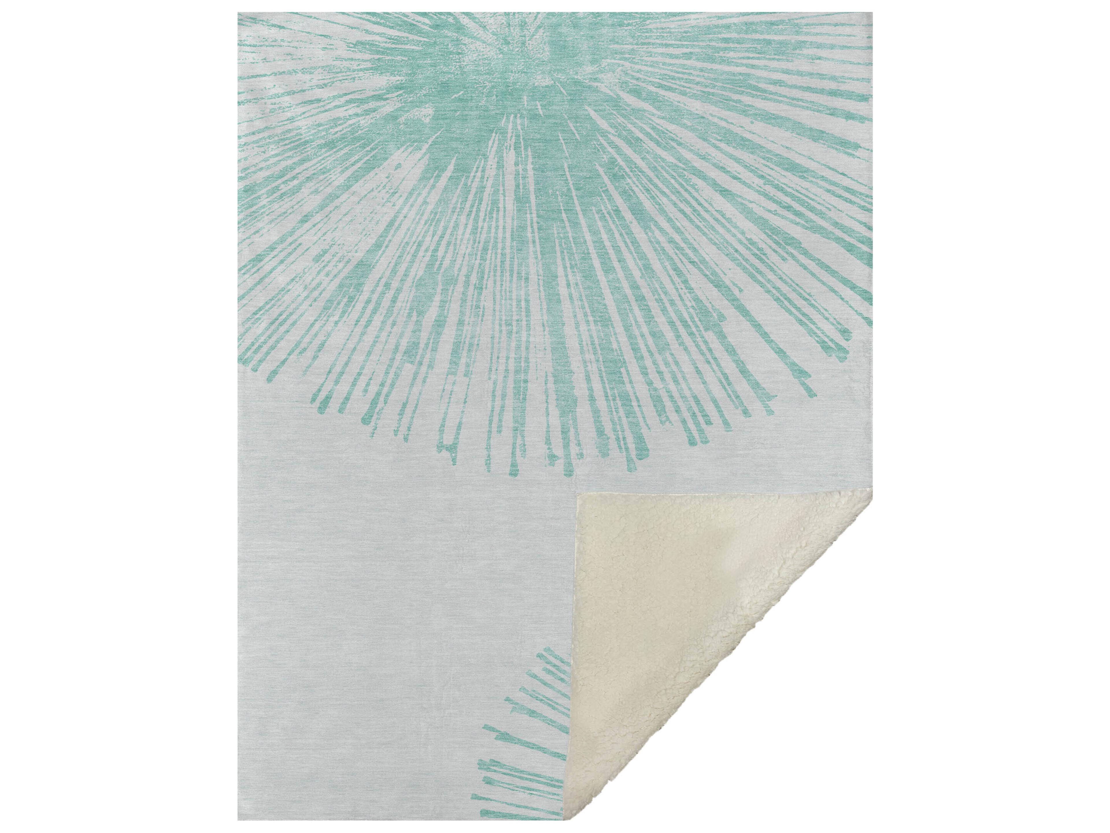 Dalyn Sherpa Teal Polyester Throw