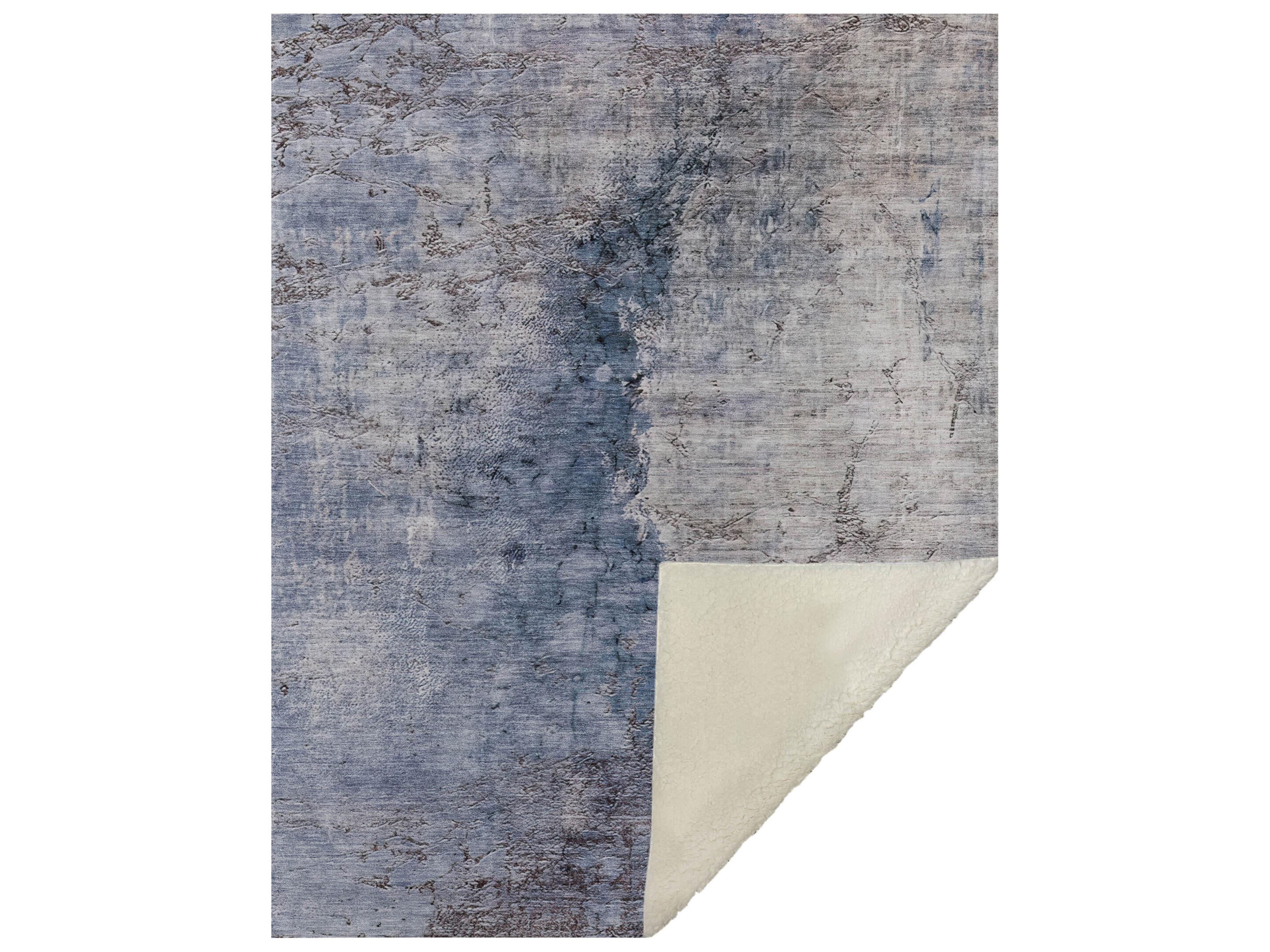 Dalyn Sherpa Blue Polyester Throw