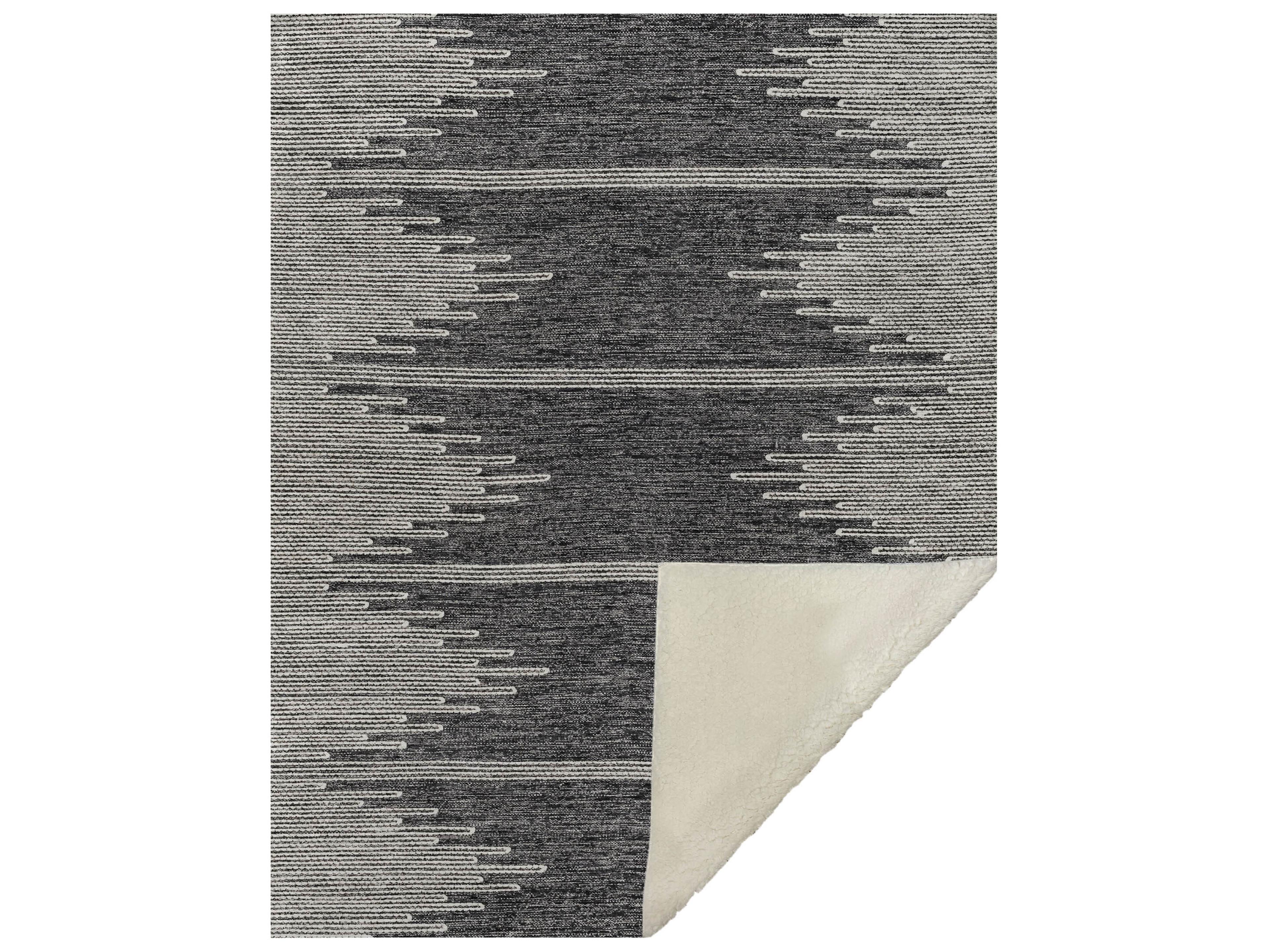 Dalyn Sherpa Gray Polyester Throw