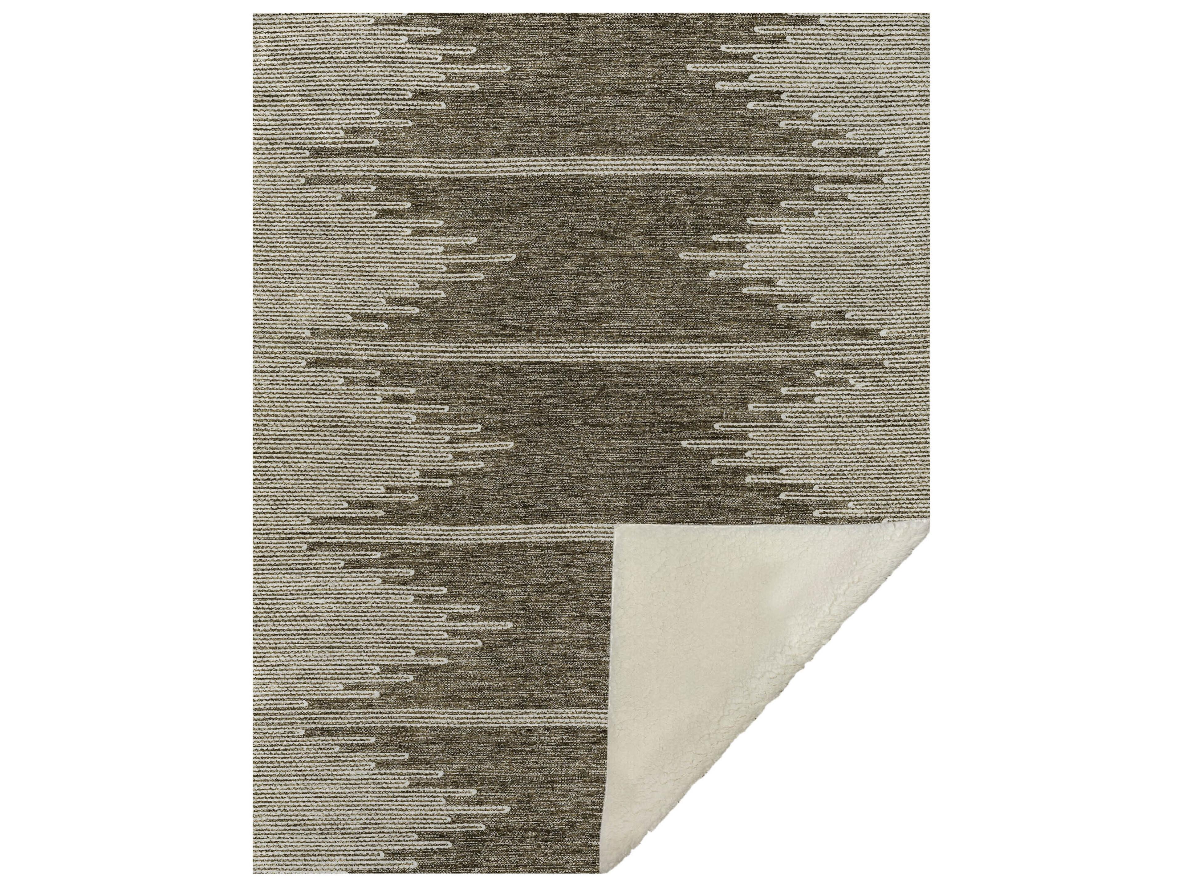 Dalyn Sherpa Brown Polyester Throw