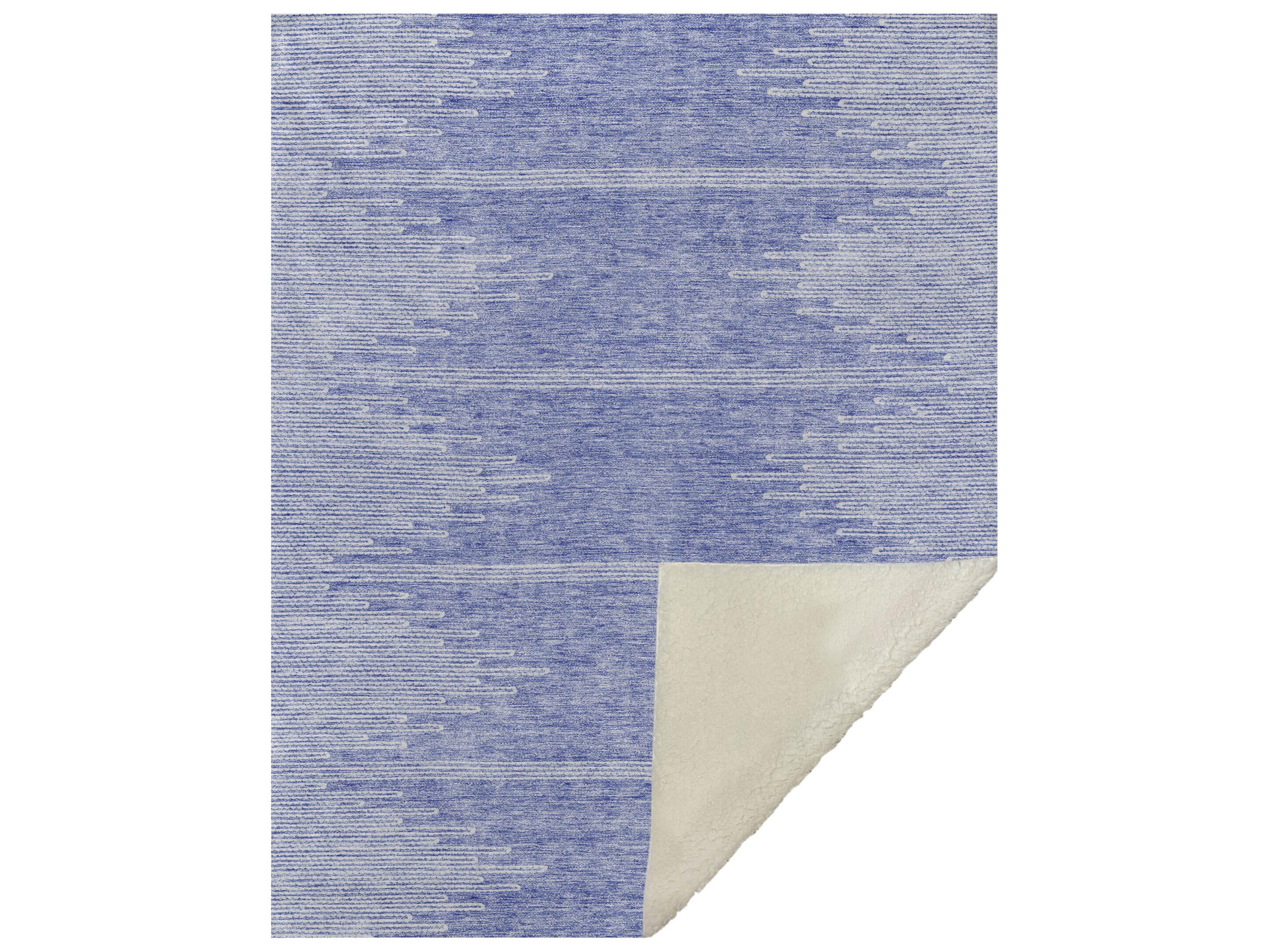 Dalyn Sherpa Blue Polyester Throw