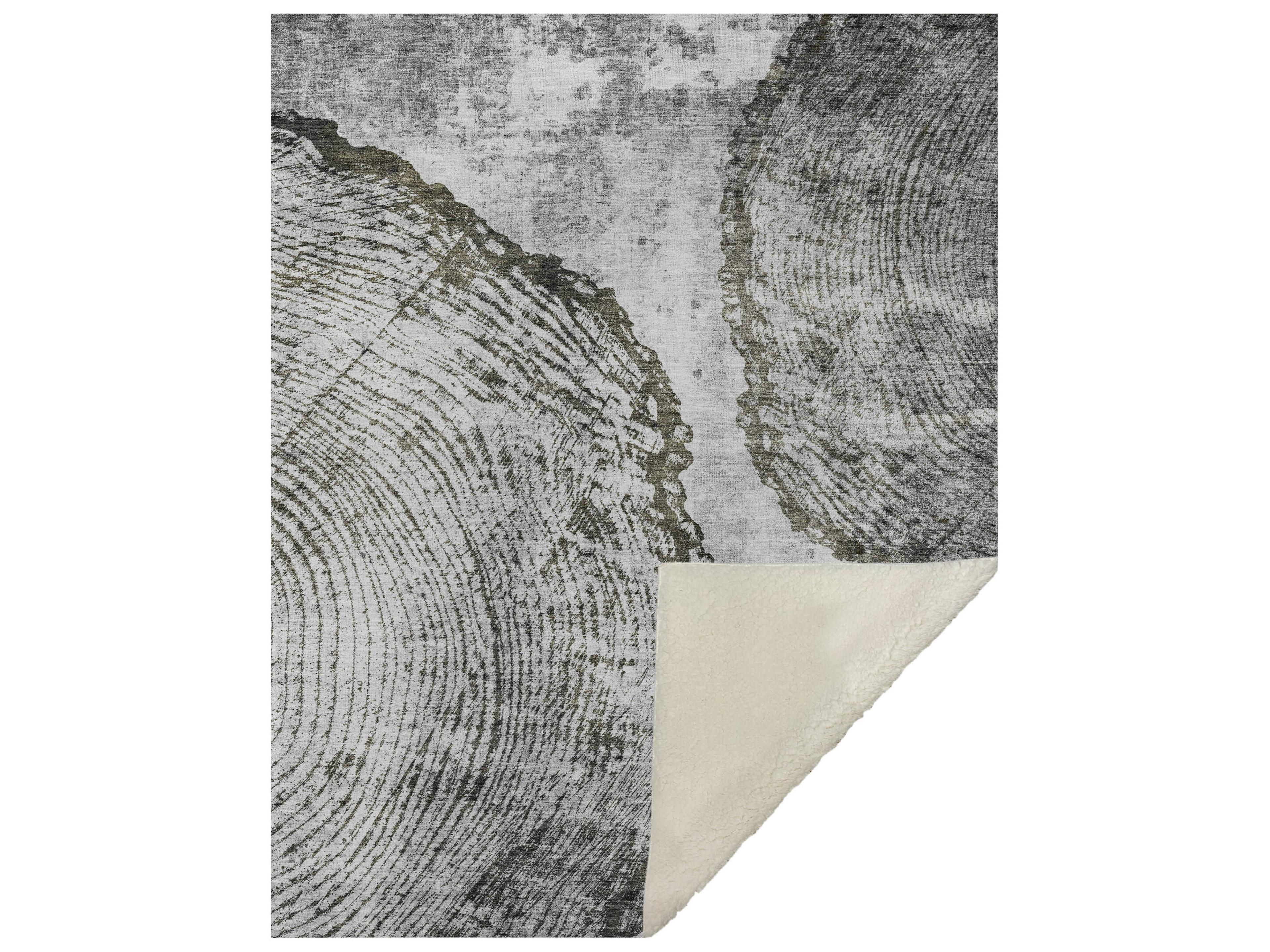 Dalyn Sherpa Gray Polyester Throw