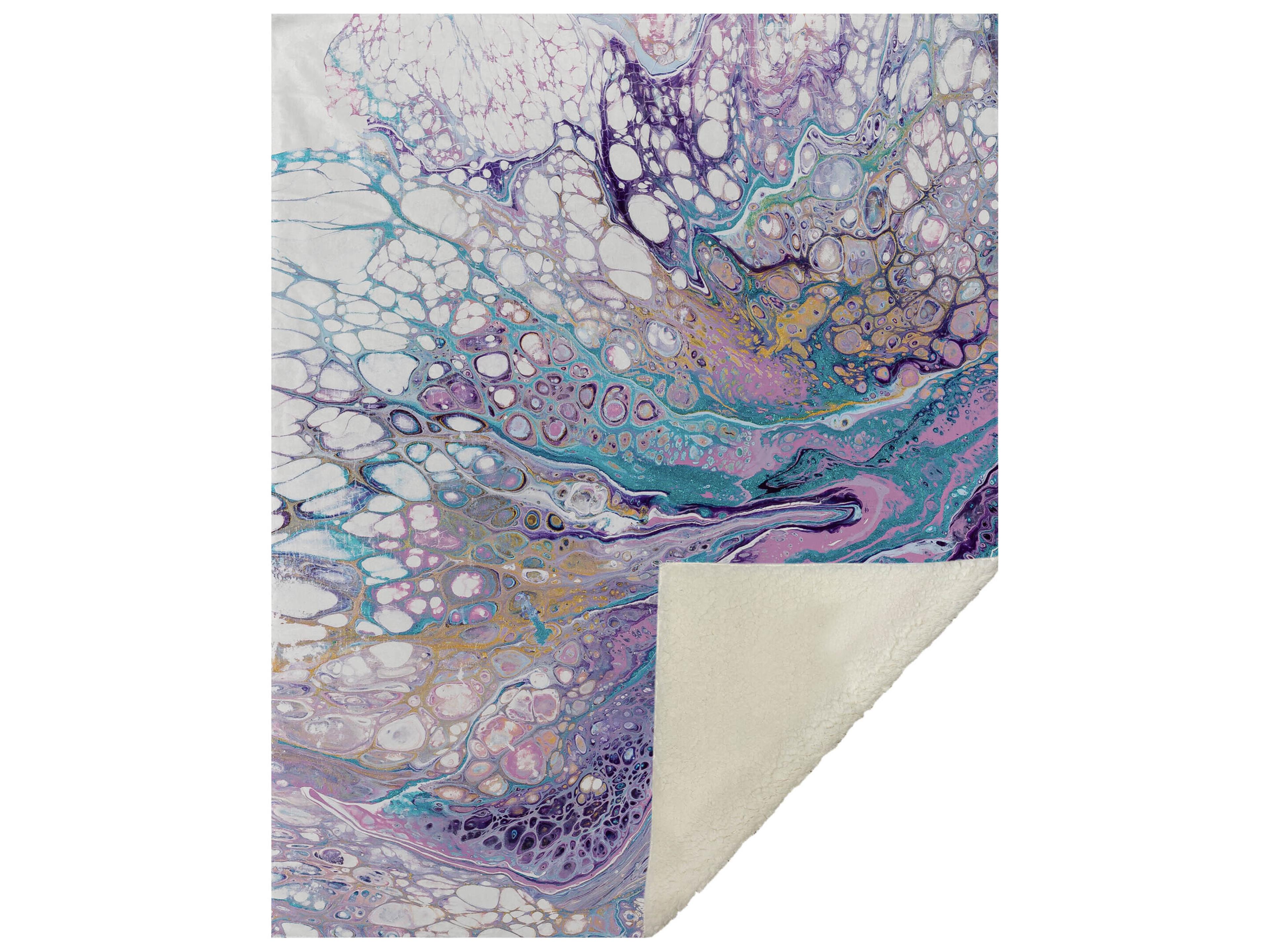 Dalyn Sherpa Purple Polyester Throw