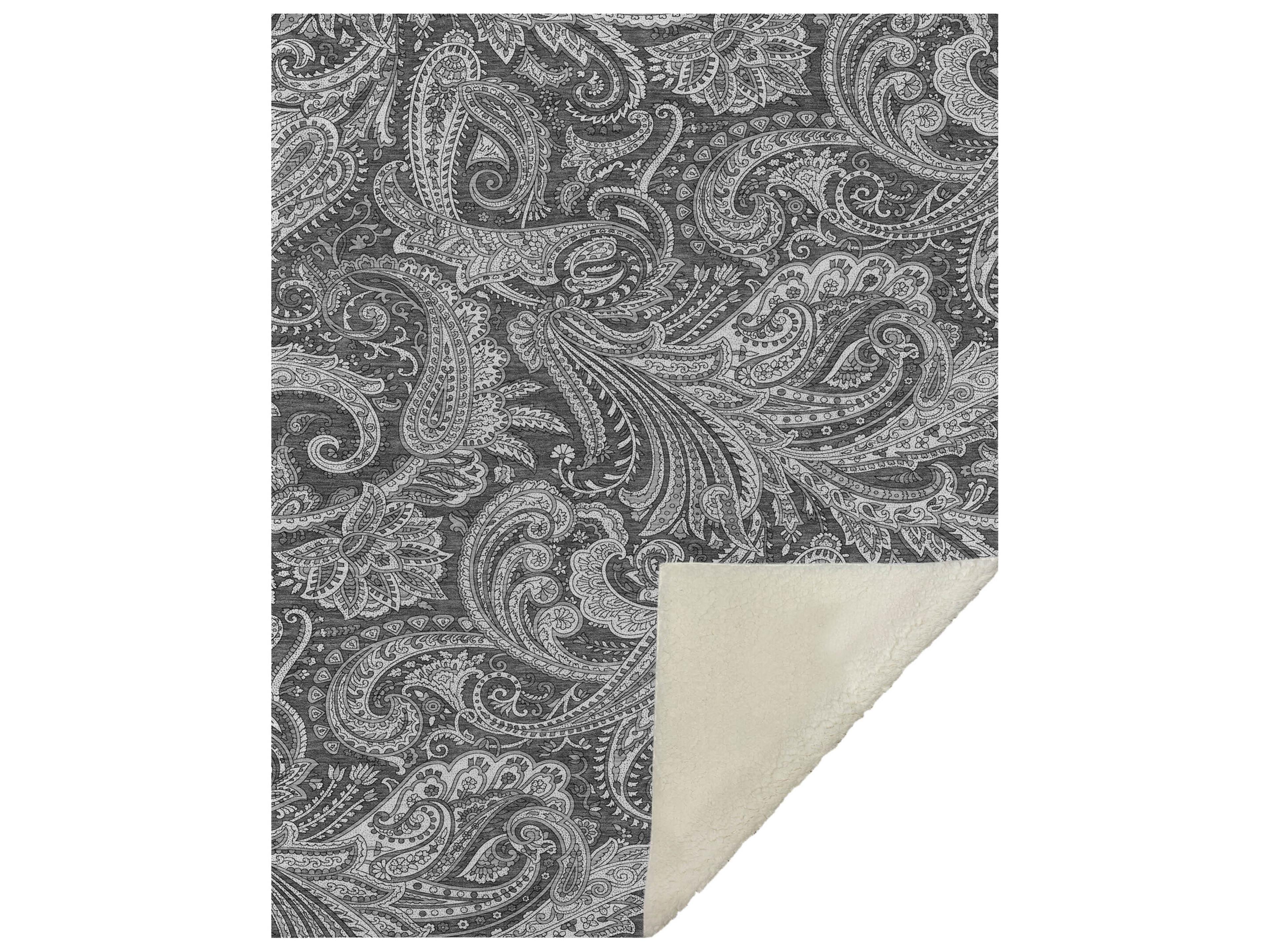 Dalyn Sherpa Gray Polyester Throw