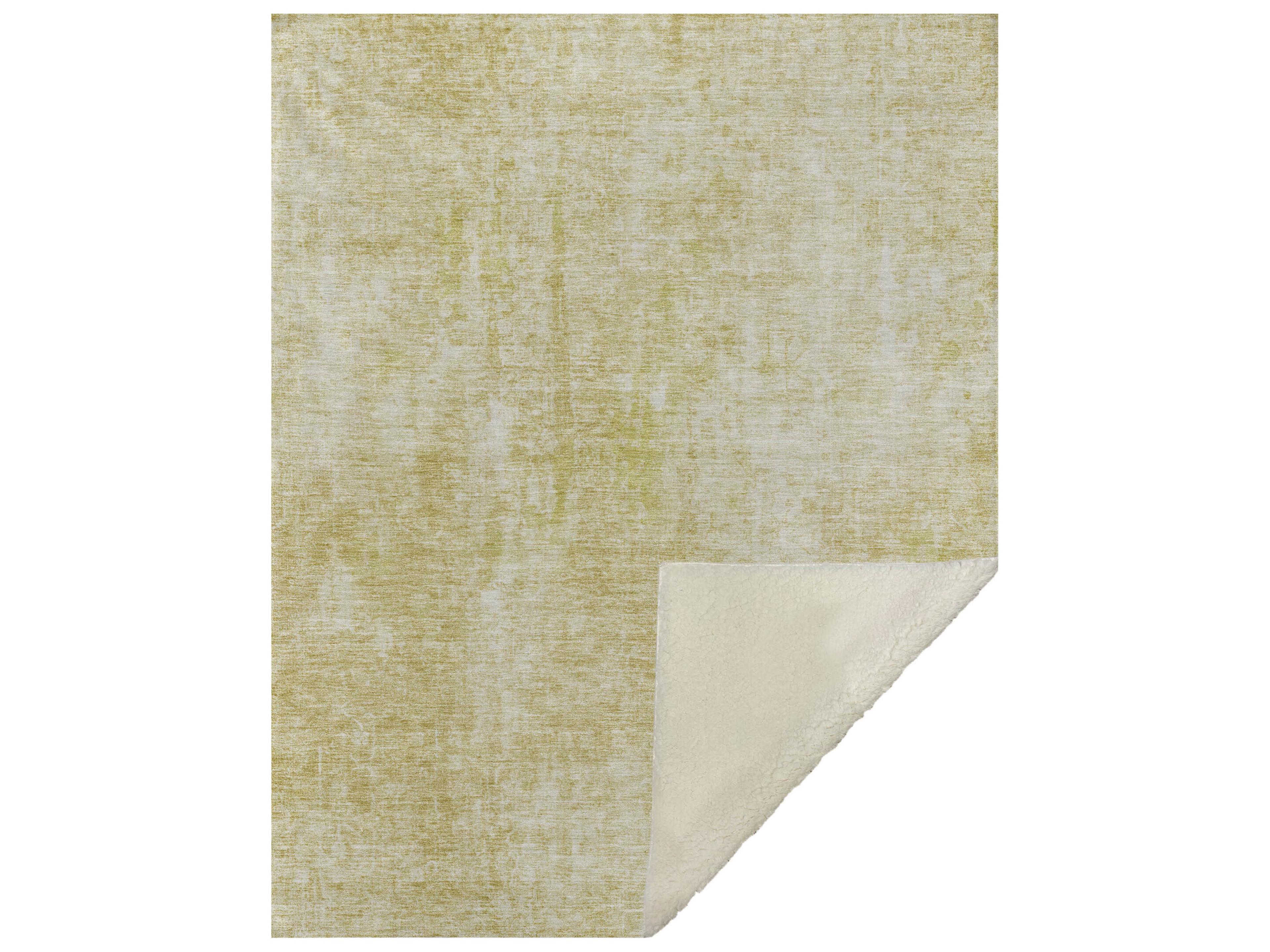 Dalyn Sherpa Gold Polyester Throw
