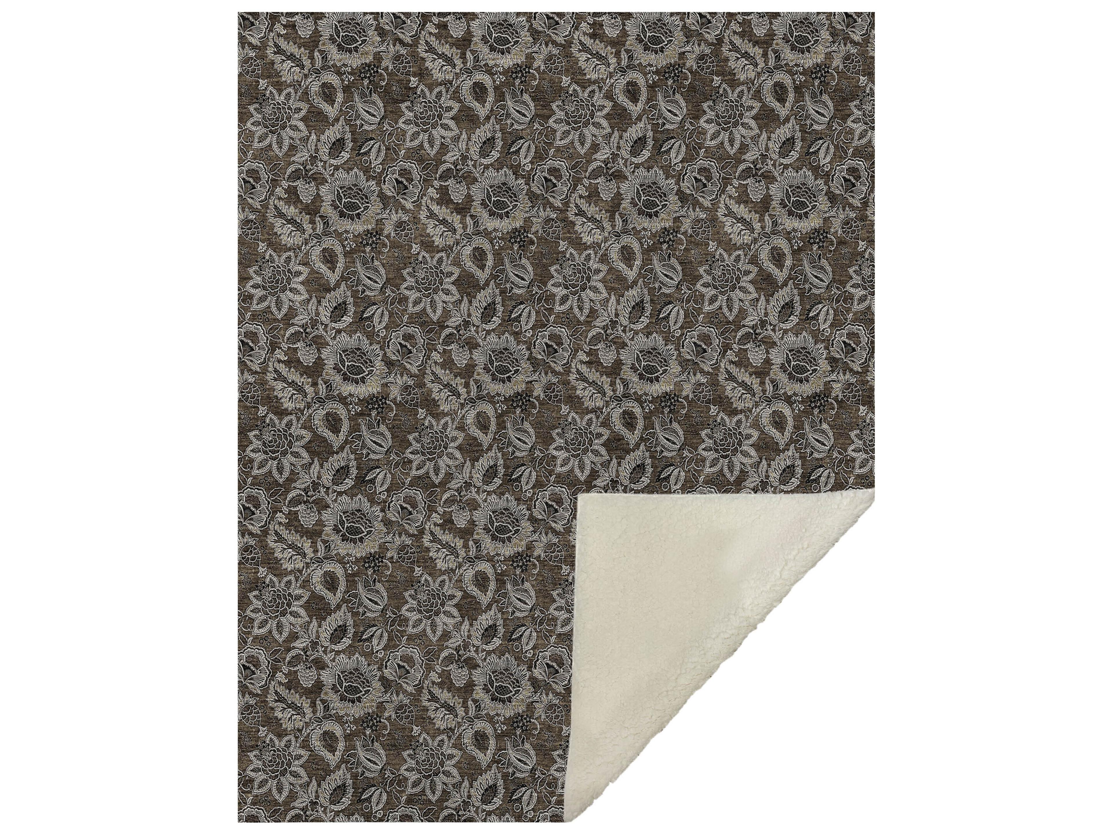 Dalyn Sherpa Brown Polyester Throw