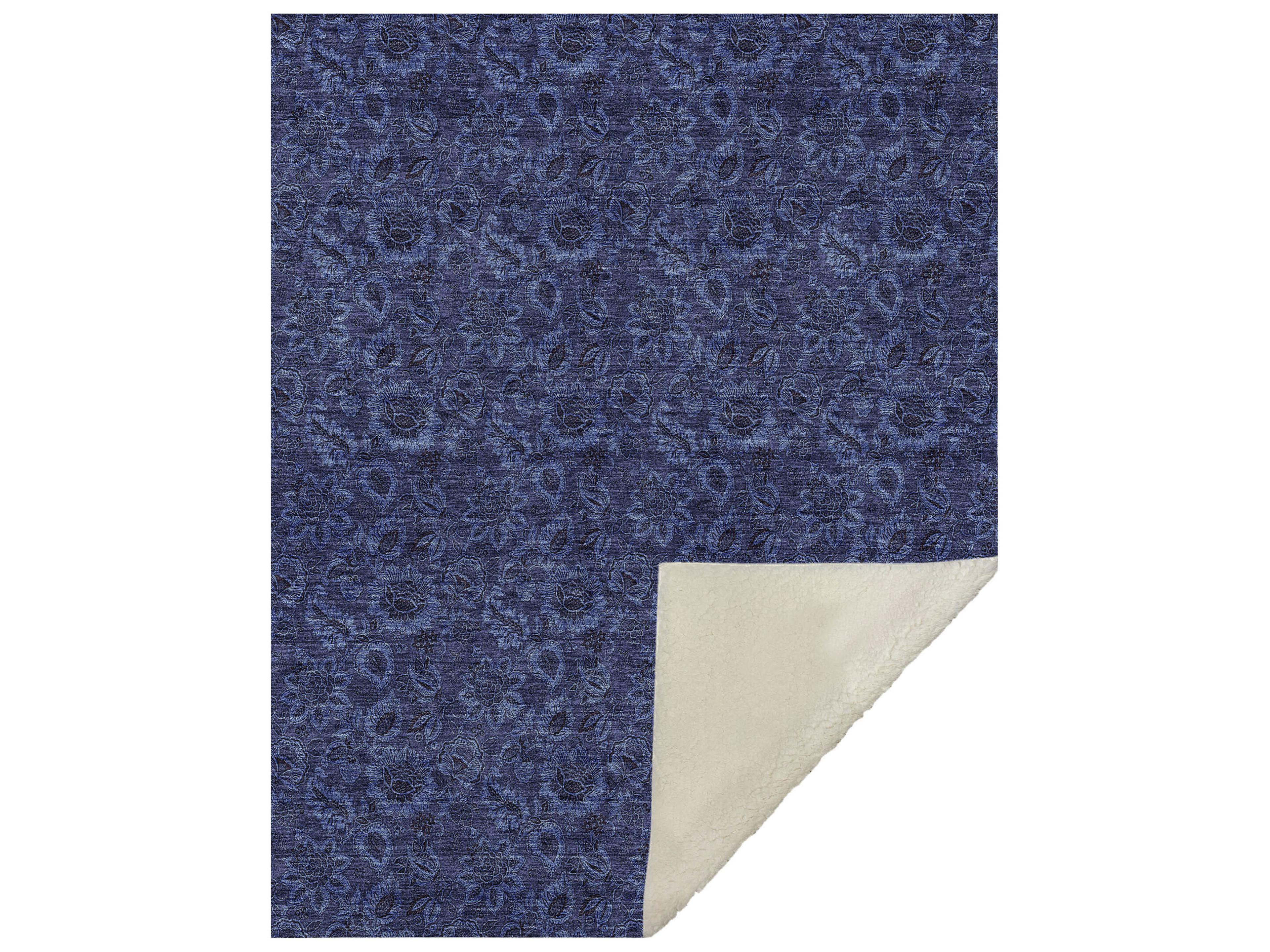 Dalyn Sherpa Blue Polyester Throw