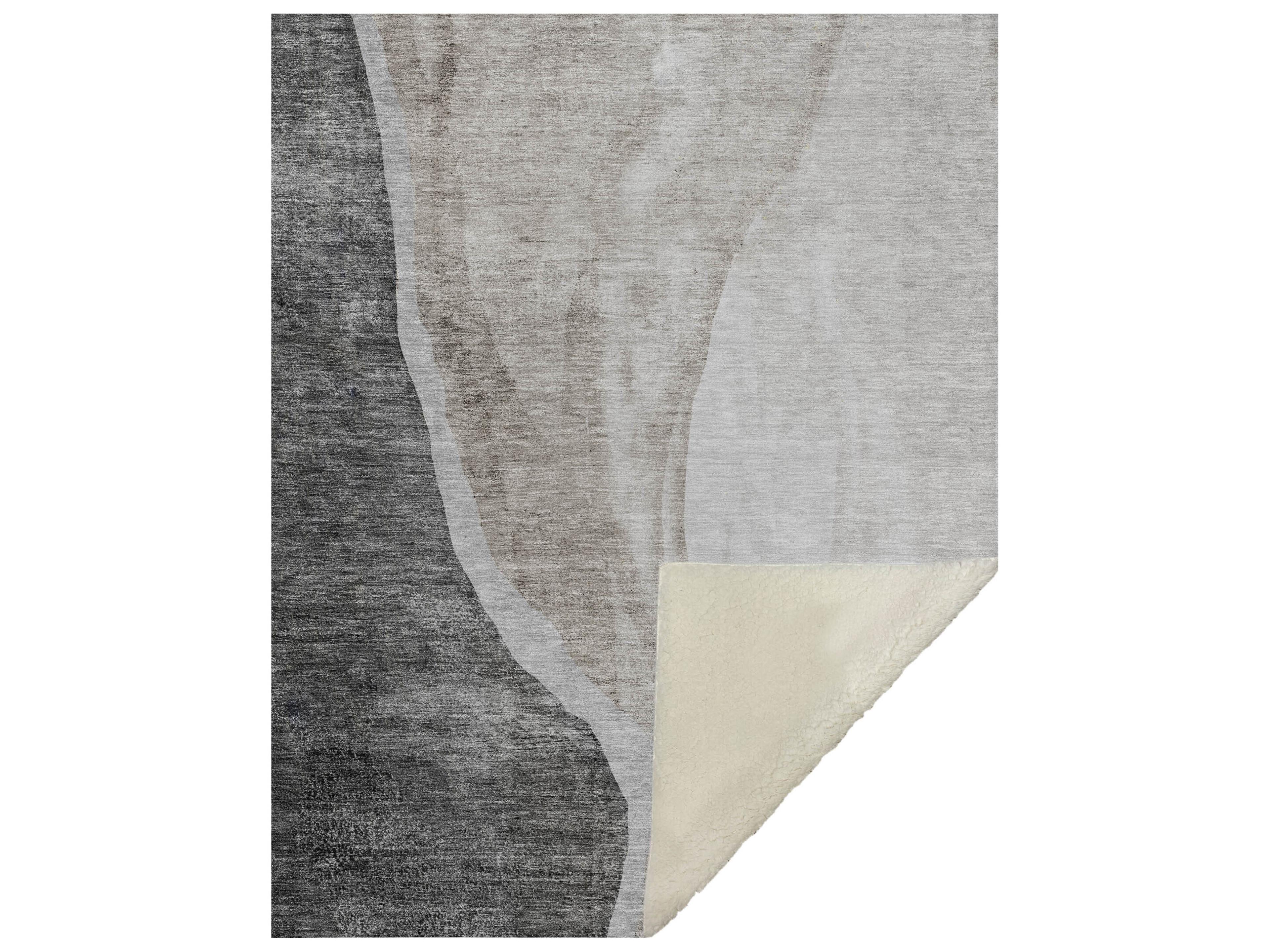 Dalyn Sherpa Gray Polyester Throw